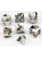 Chessex Dice Set - Marble w Gold numbers