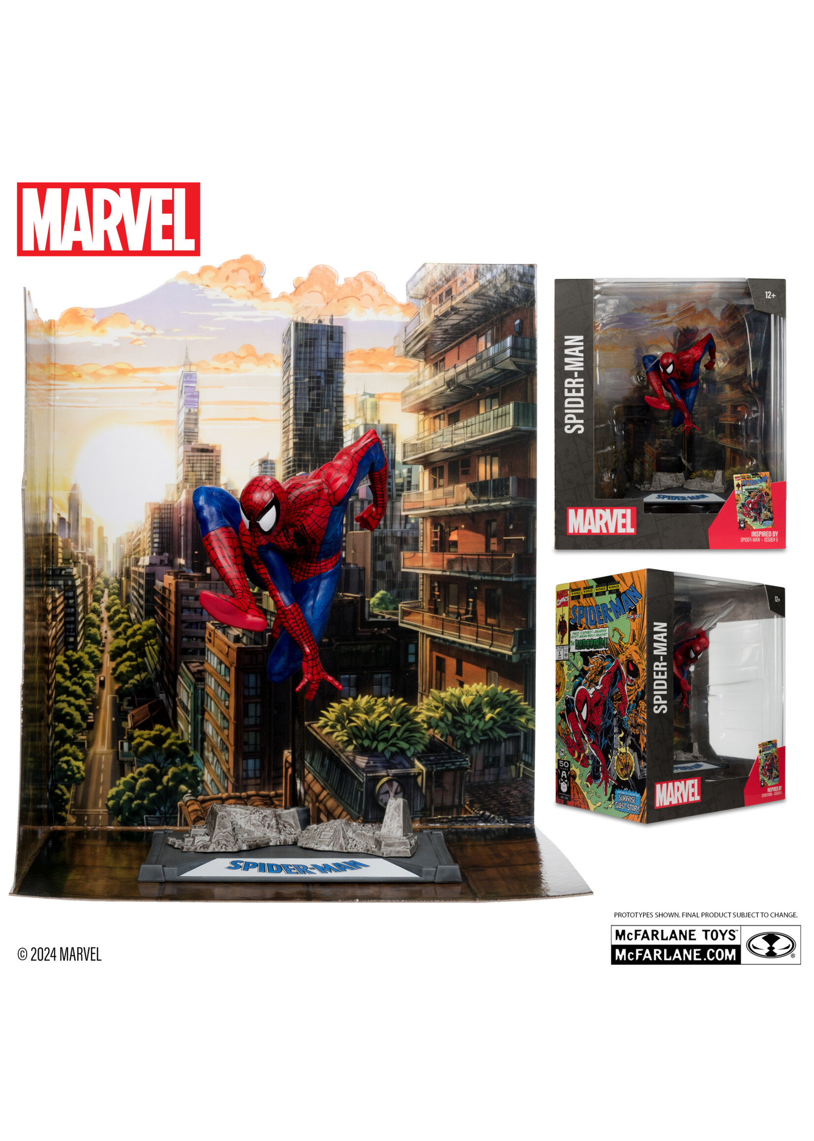 McFarlane toys Spider-Man 1:10th Scale Collectible with Scene (Spider-Man #6)