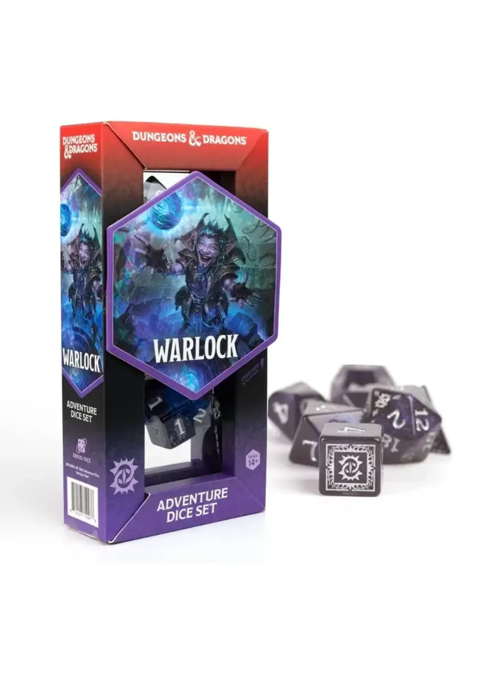 Sirius Dice DUNGEONS & DRAGONS  -  ADVENTURE DICE SET - WARLOCK (BLUE)