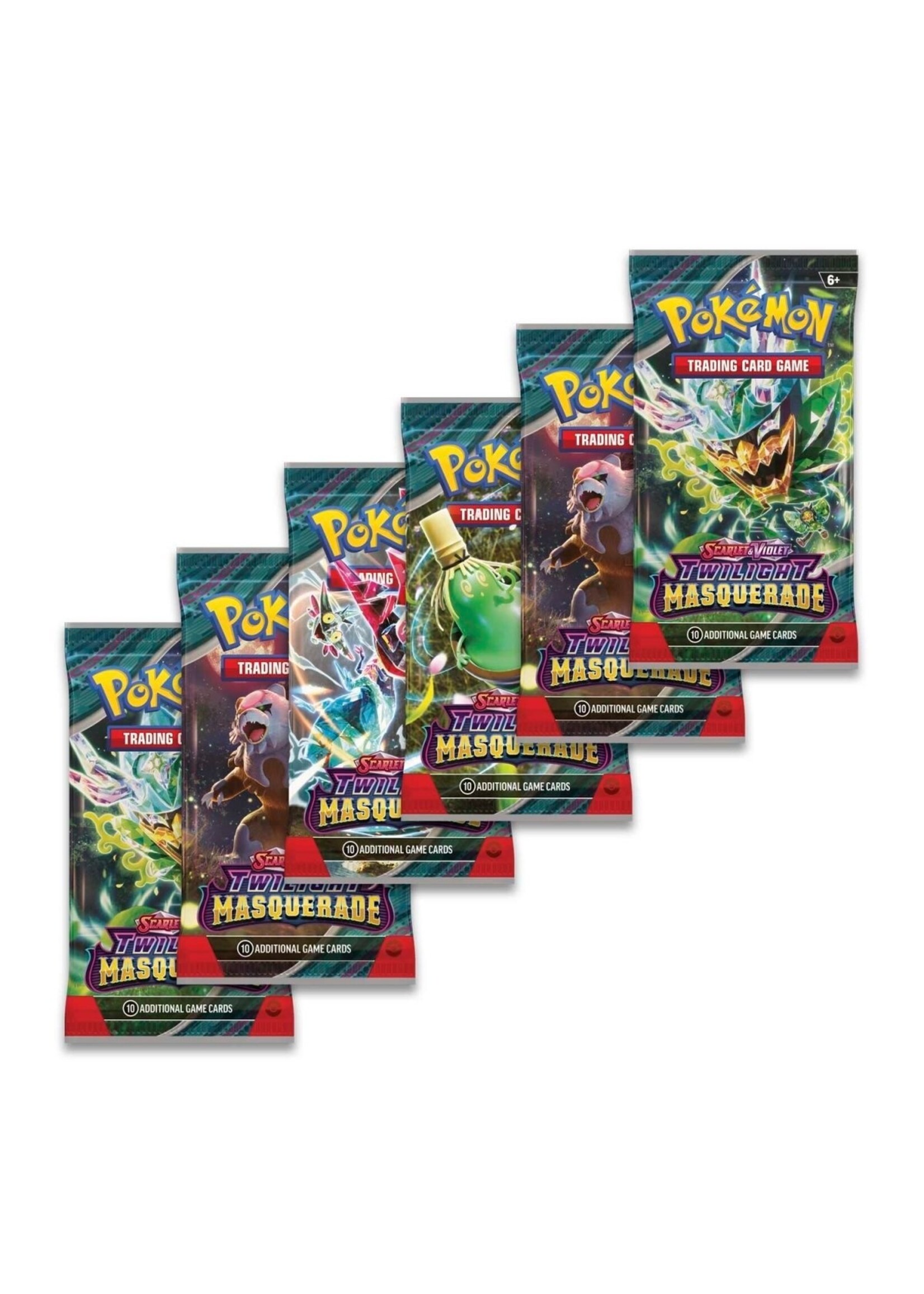 The Pokémon Company International Scarlet & Violet-Twilight Masquerade Booster Bundle (6 Packs)