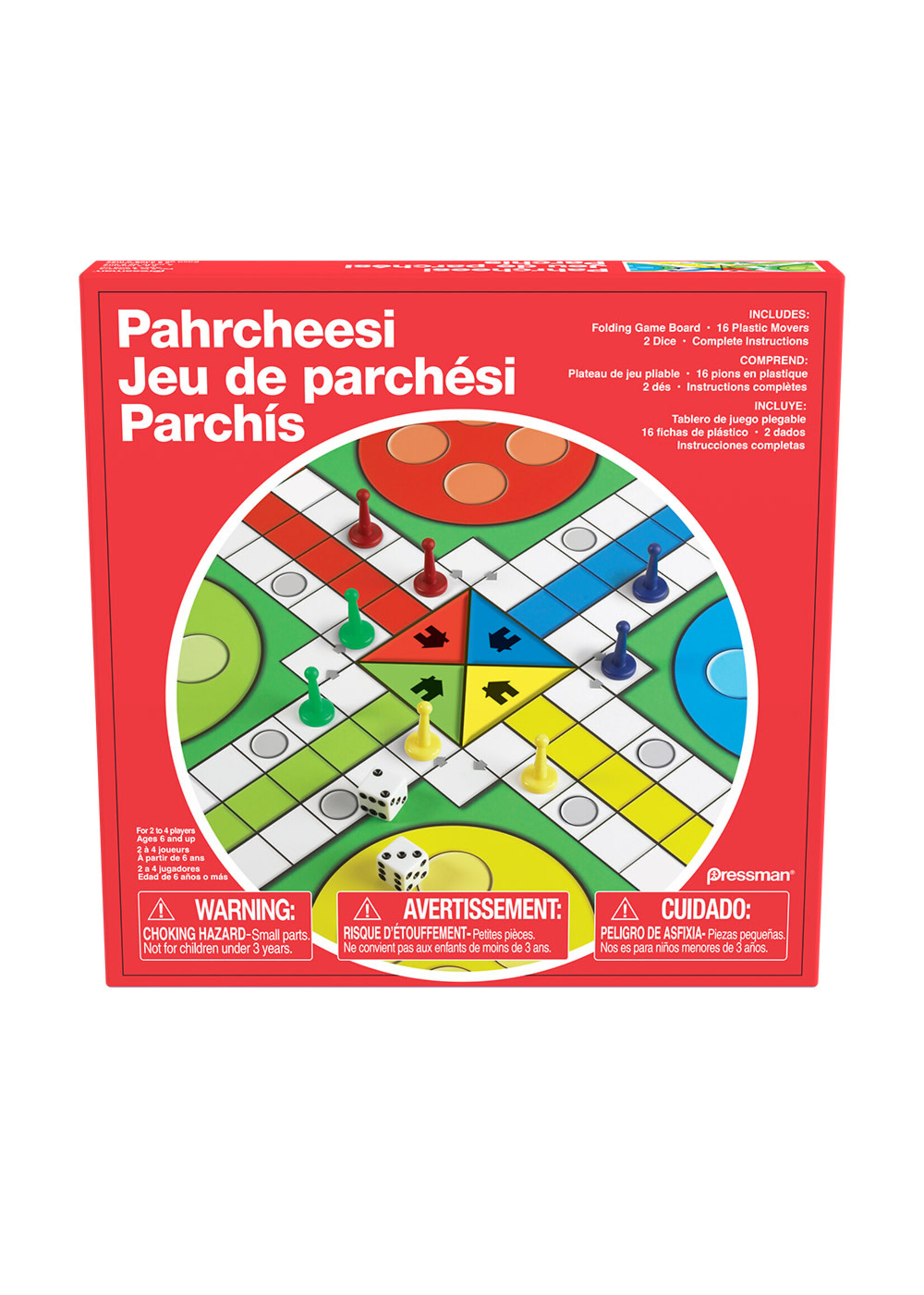 pressman Jeu Pahrcheesi - Trilingue