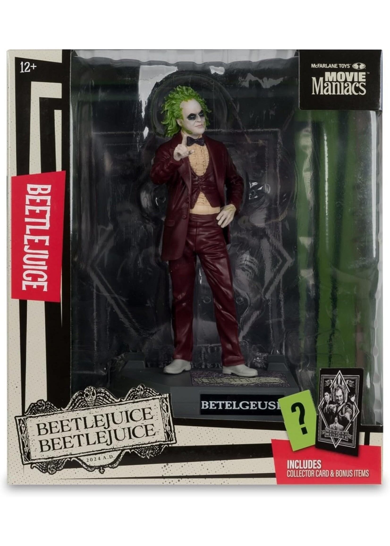McFarlane toys BEETLEJUICE IN RED SUIT FIGURE - MOVIE MANIACS