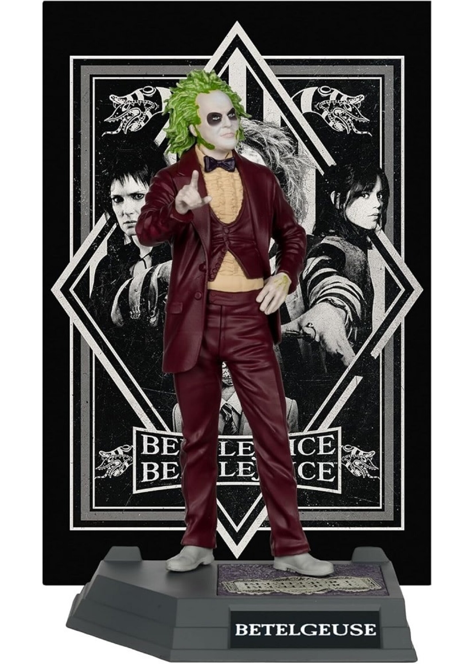 McFarlane toys BEETLEJUICE IN RED SUIT FIGURE - MOVIE MANIACS