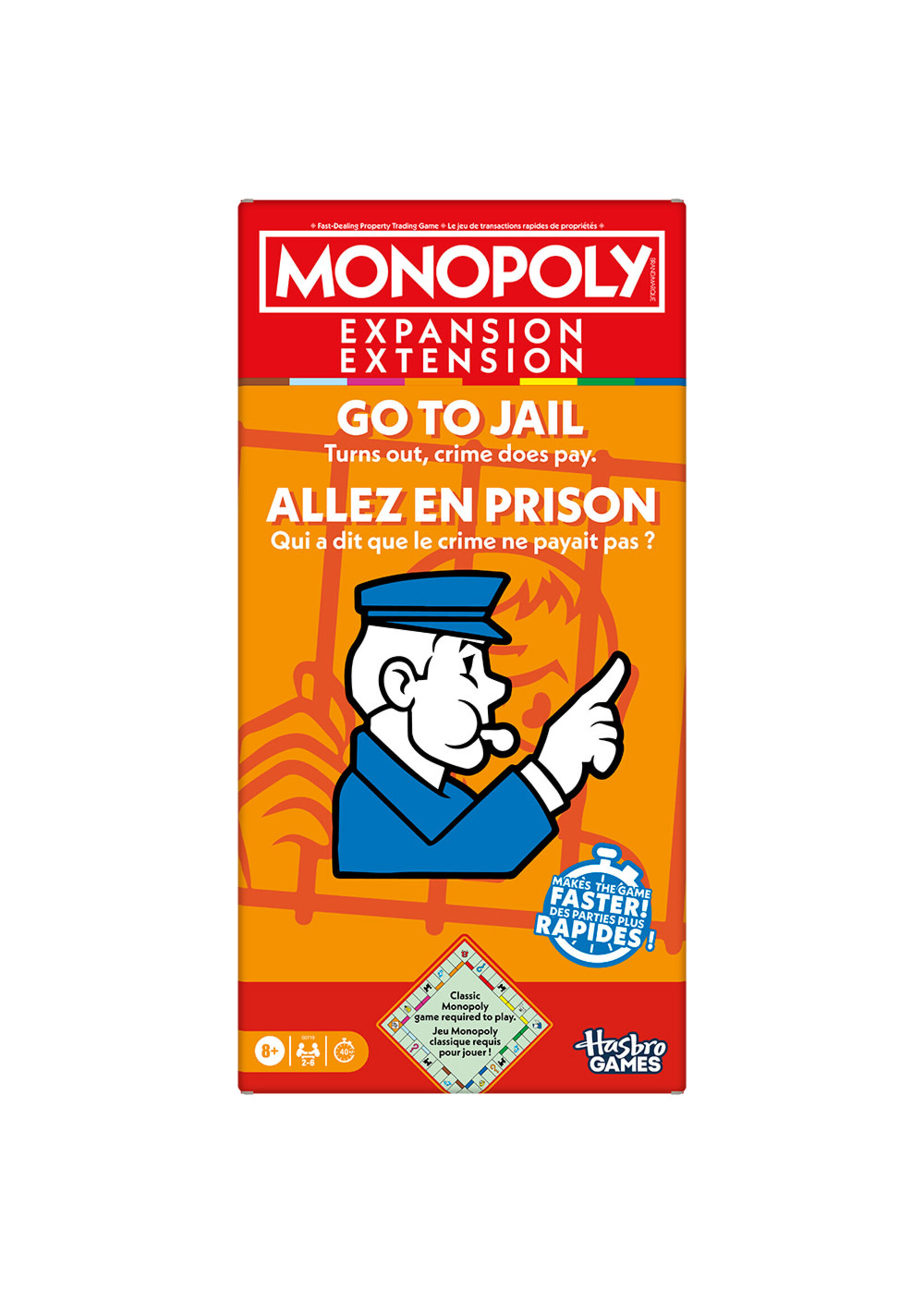 Hasbro Games Monopoly Extension aller en prison Bilingue