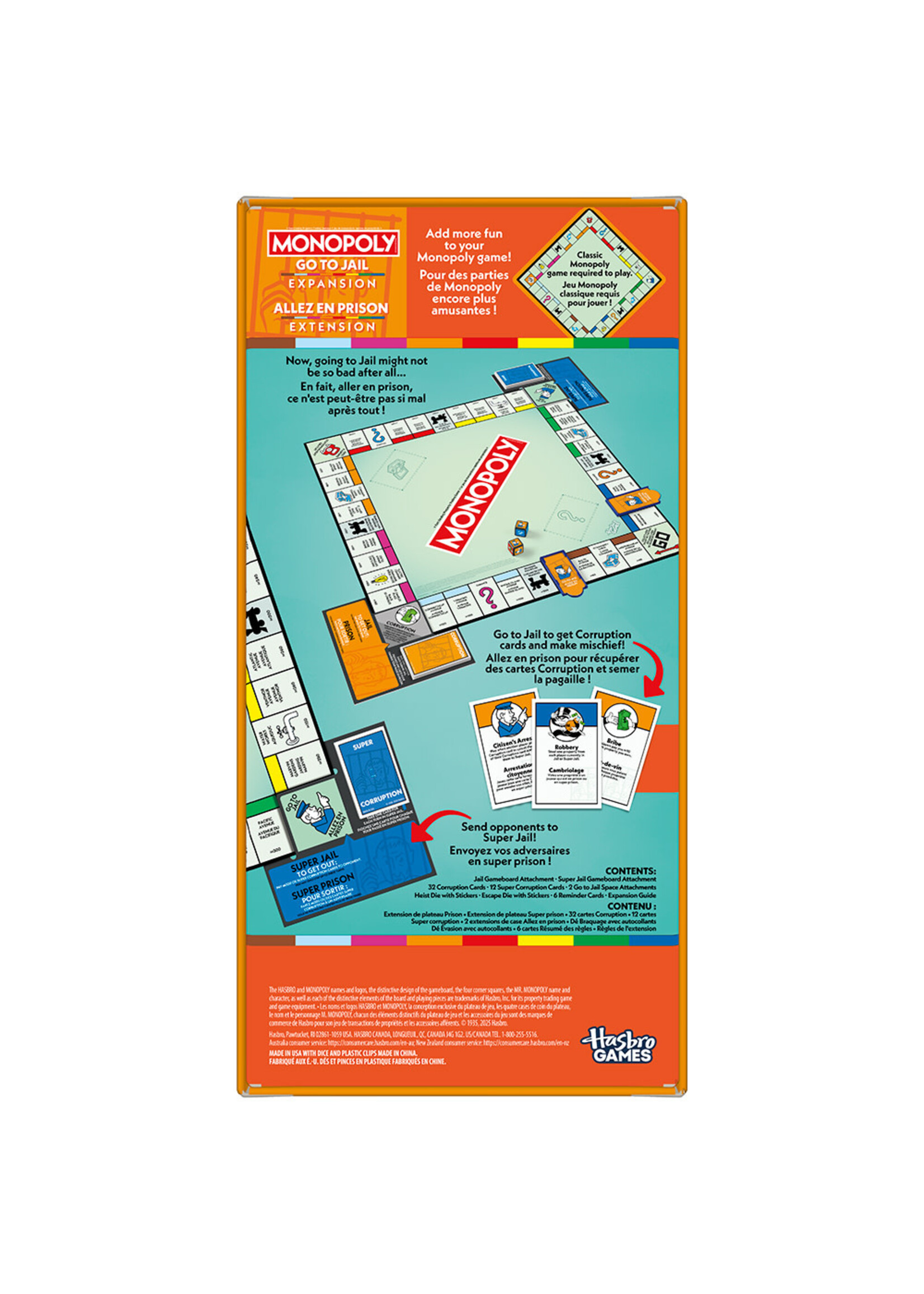 Hasbro Games Monopoly Extension aller en prison Bilingue