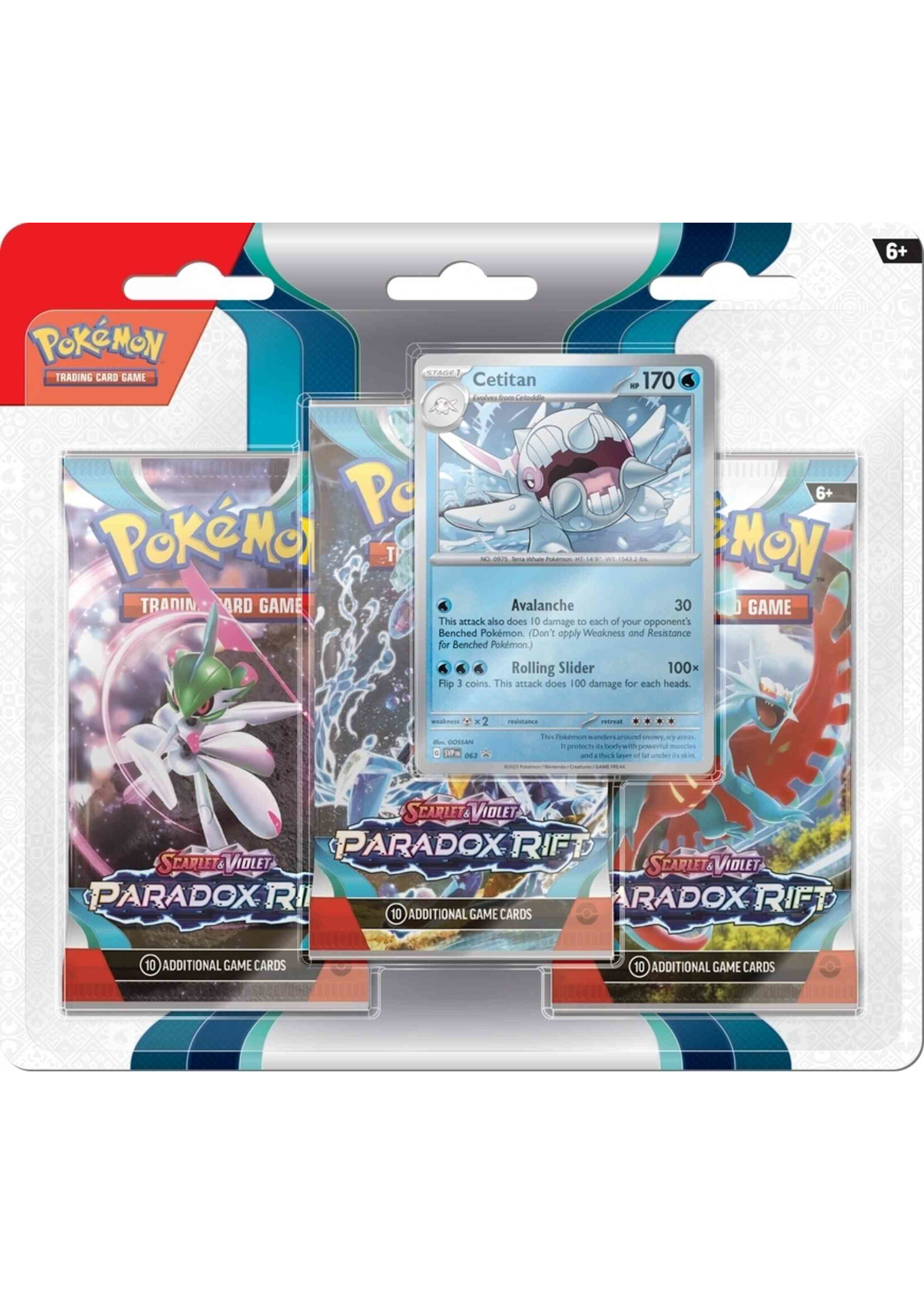 The Pokémon Company International Scarlet & Violet - Paradox Rift - Blister Pack - Three Boosters