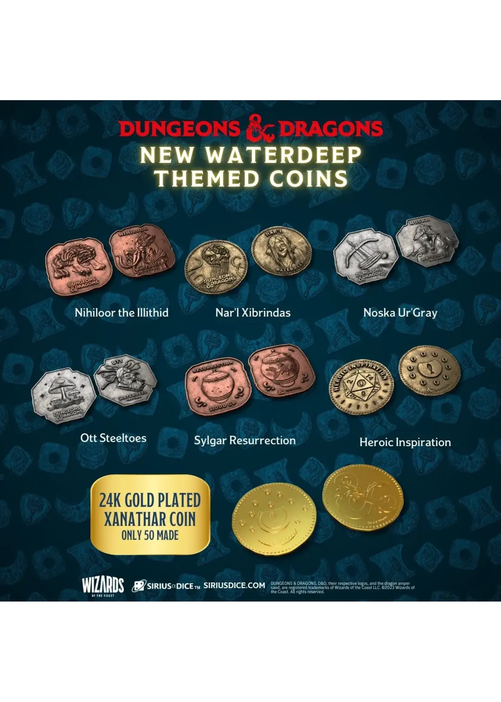 Dungeons & Dragons XANATHAR'S TREASURE - WATERDEEP COLLECTION - RANDOM DICE PACK