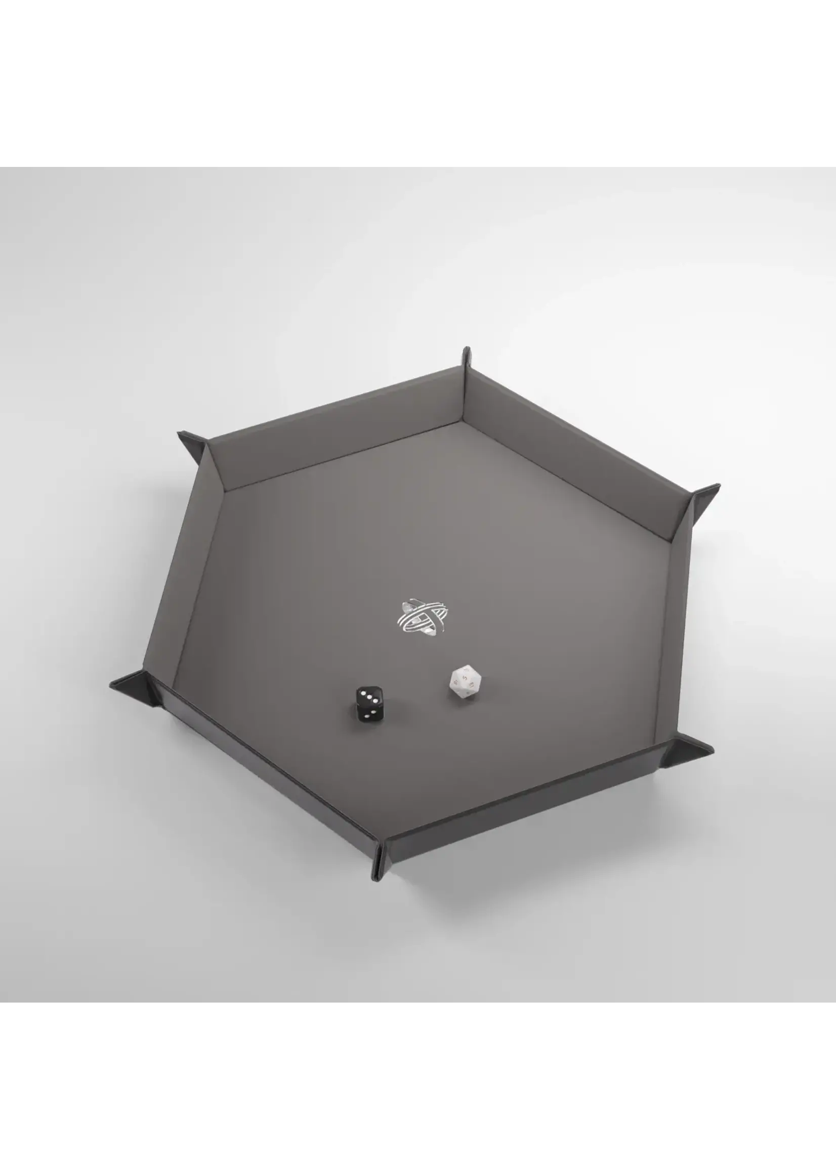 Gamegenic Magnetic Dice Tray - Hexagonal - Black/Grey