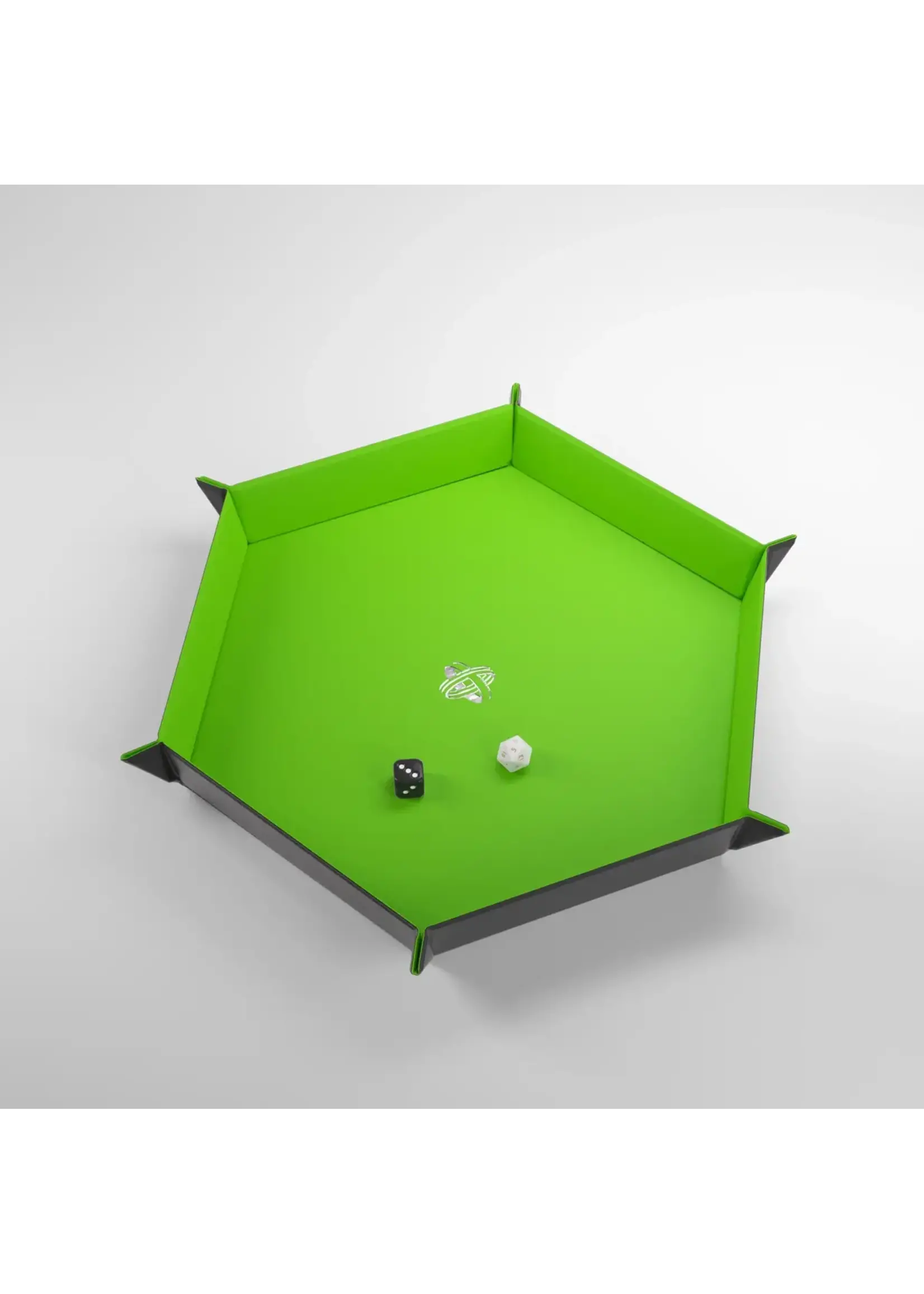 Gamegenic Magnetic Dice Tray - Hexagonal - Black/Green