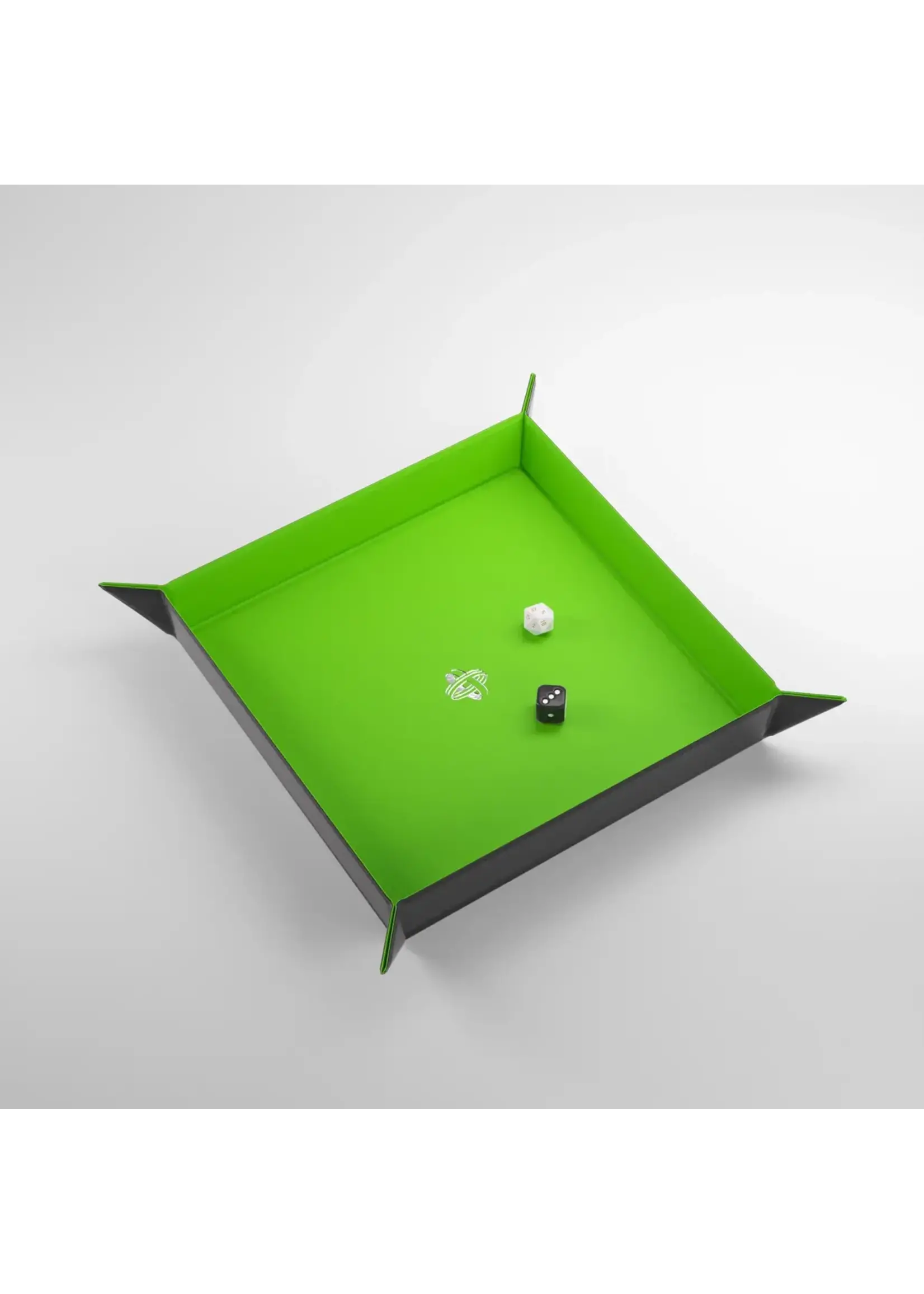 Gamegenic Magnetic Dice Tray - Square - Black/Green