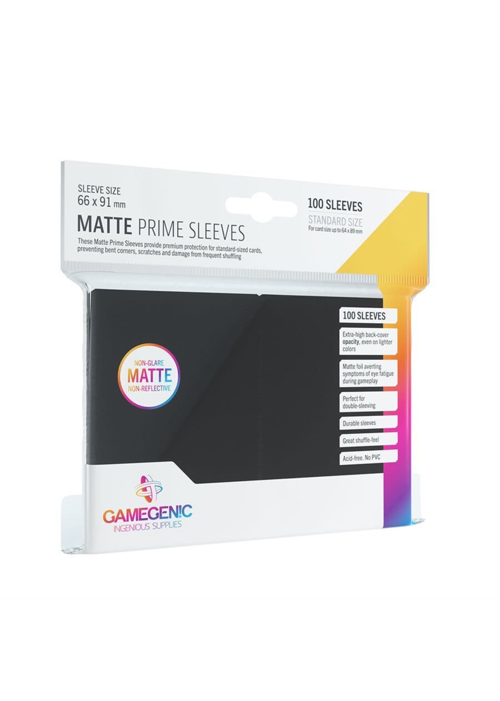 Gamegenic Gamegenic: Matte Prime Sleeves: Black (100) (ML)
