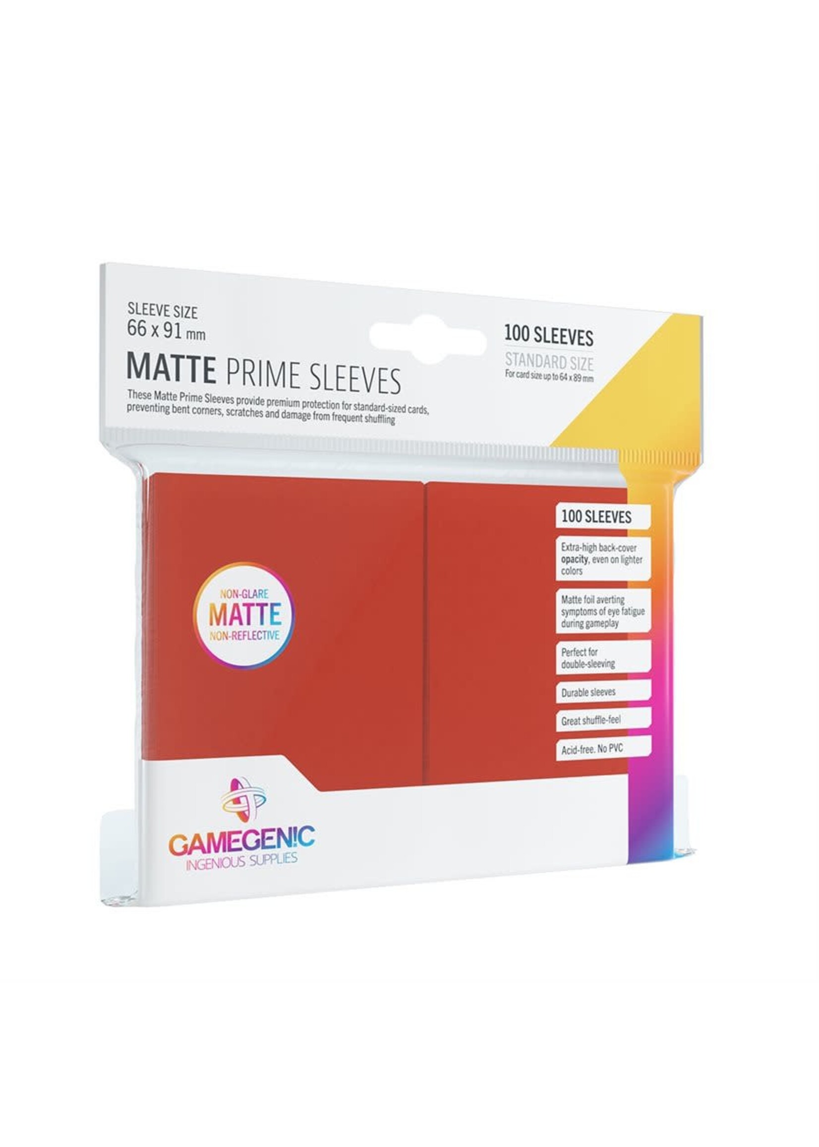Gamegenic Gamegenic: Matte Prime Sleeves: Red (100) (ML)