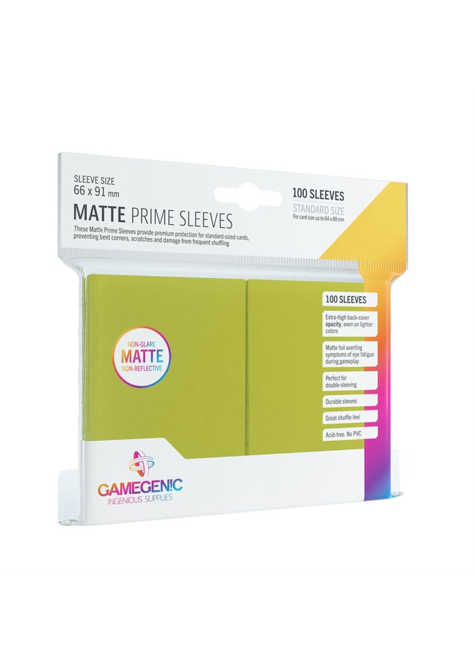 Gamegenic Copy of Gamegenic: Matte Prime Sleeves: Green (100) (ML)