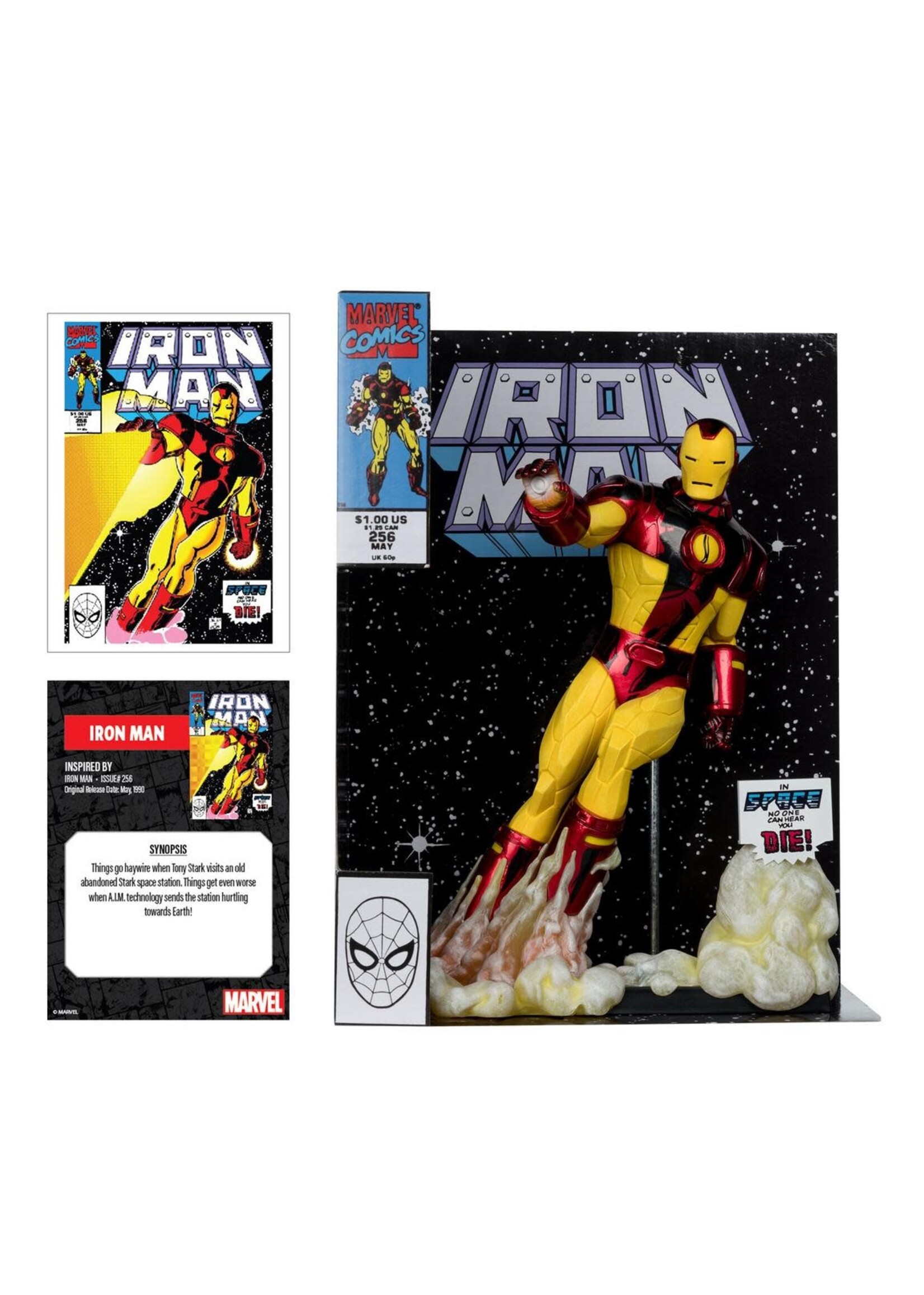 McFarlane toys Iron Man 1:6th Scale Collectible with Scene & Comic (Iron Man #256)