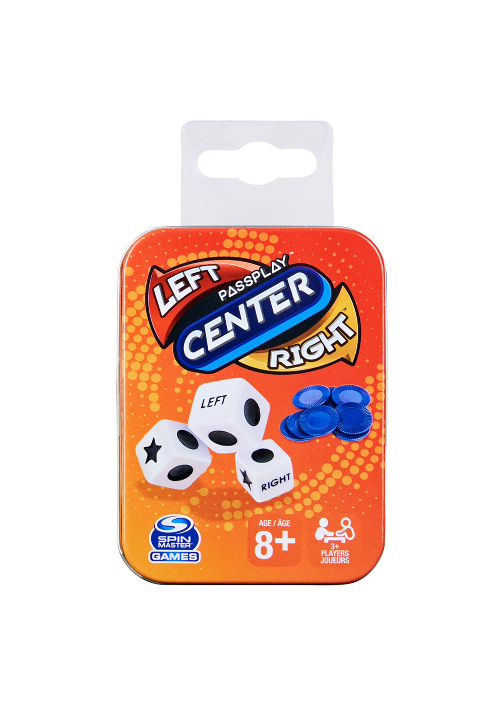 Spin Master Game Jeu Left Center Right - Boîte en métal