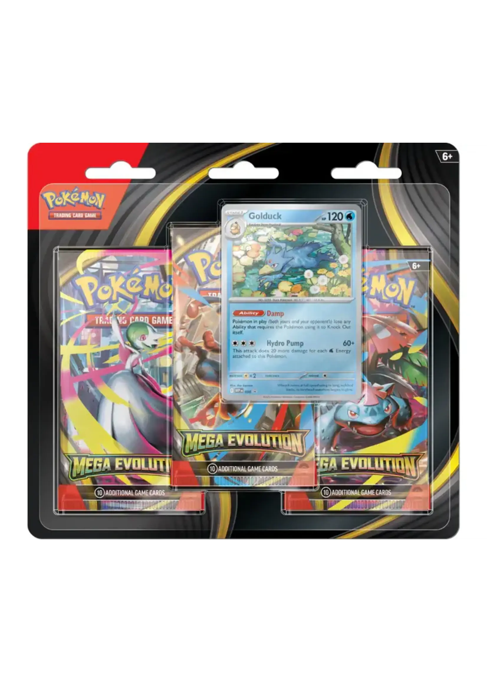 The Pokémon Company International Pokemon - Mega Evolution - Base Set - 3 Pack Blister - Golduck