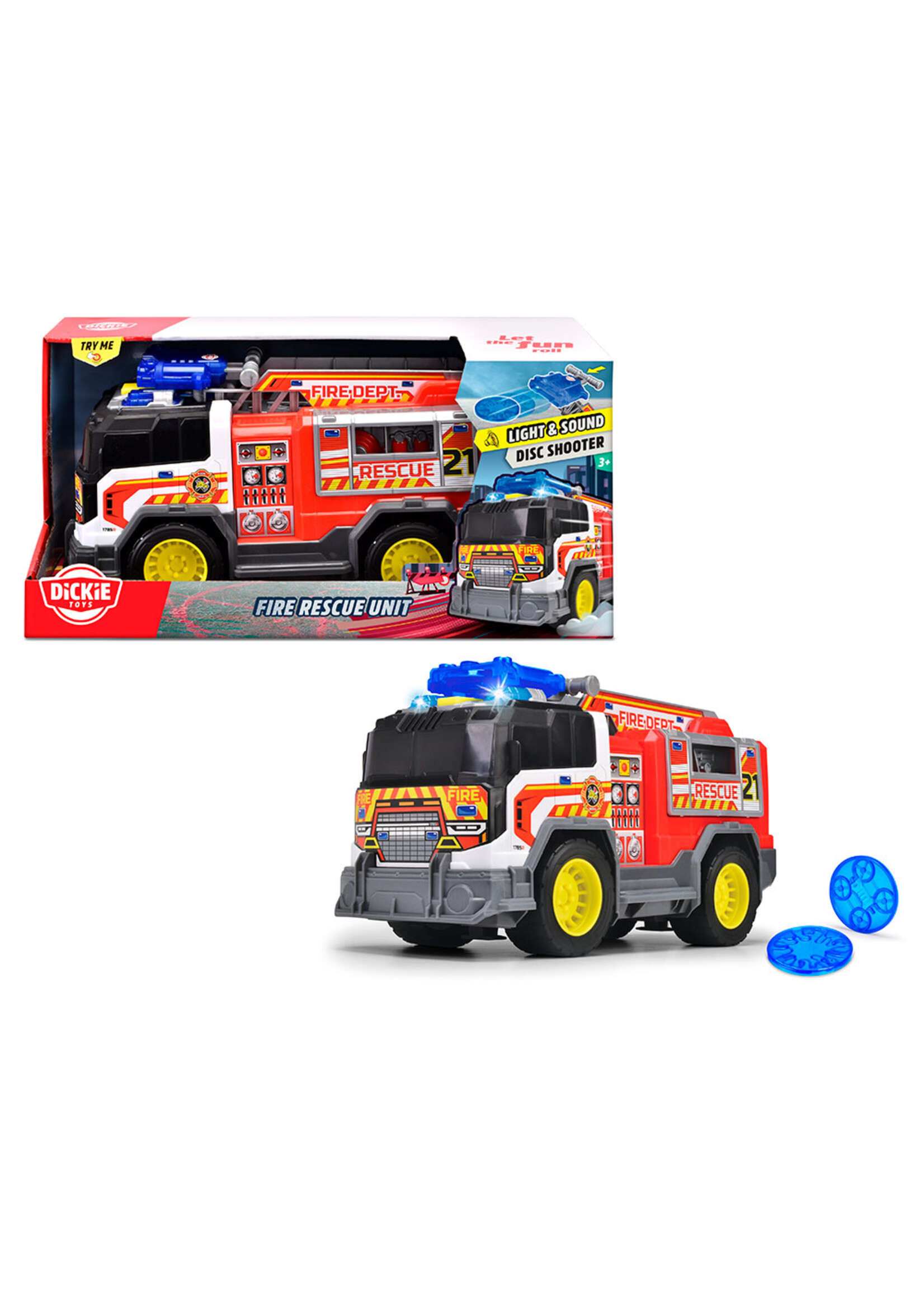Dickie Toys City Heroes - Camion de pompier Sons et lumières 30 cm