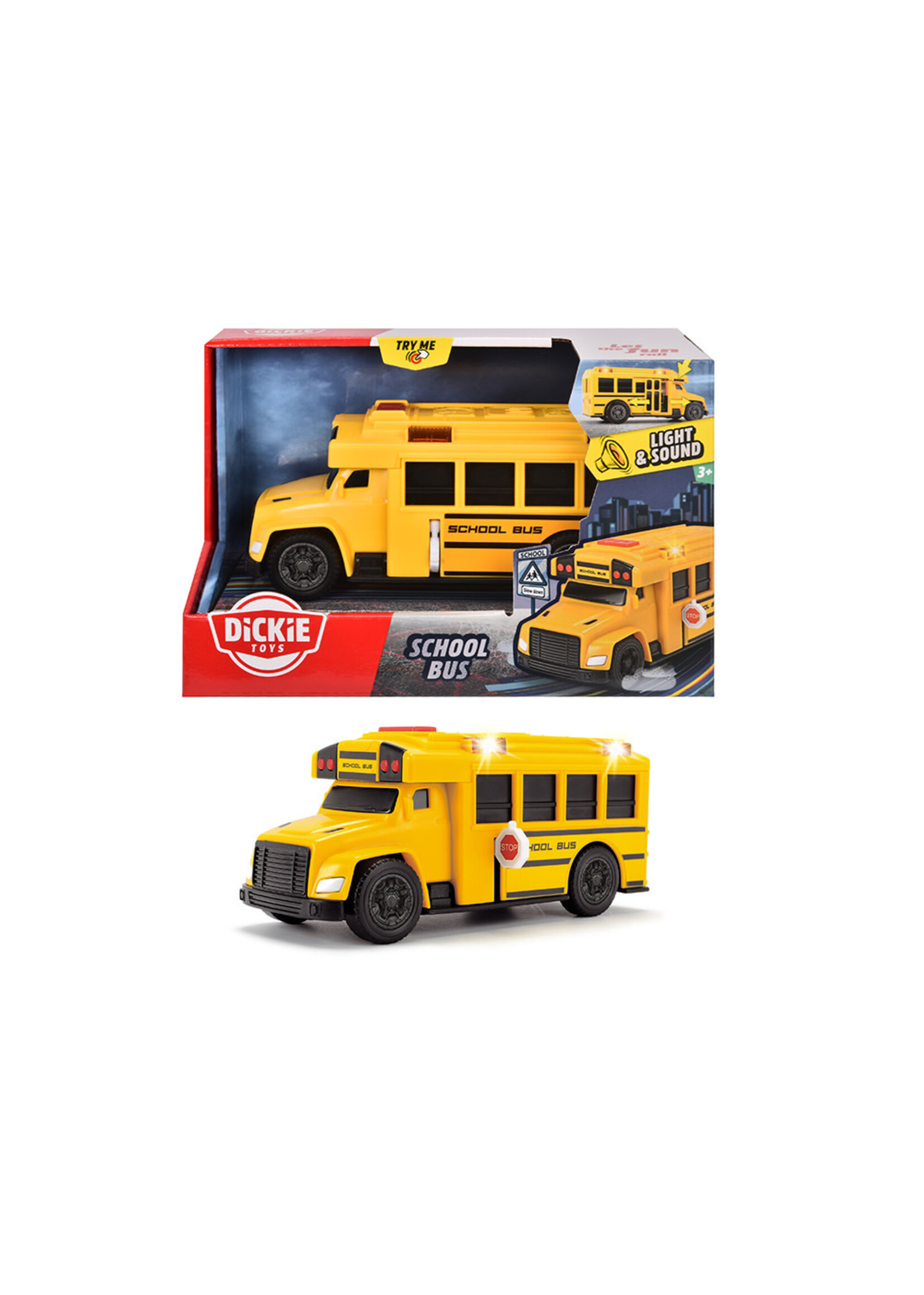 Dickie Toys City Heroes - Autobus scolaire Sons et lumières 15 cm