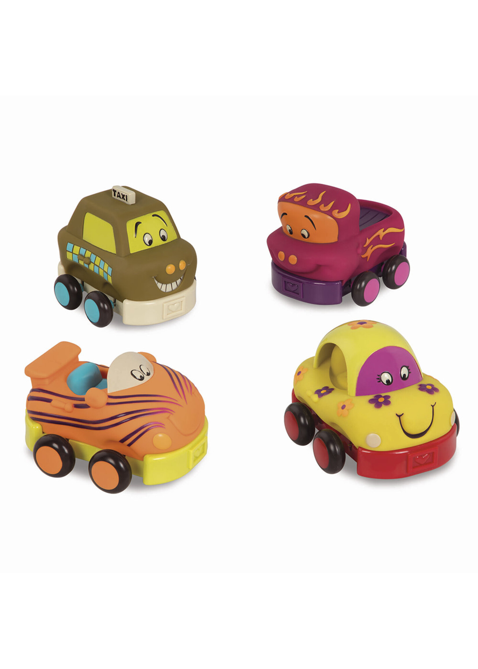 B.Toys B.Active - Quatre autos à friction "Wheee'ls!"