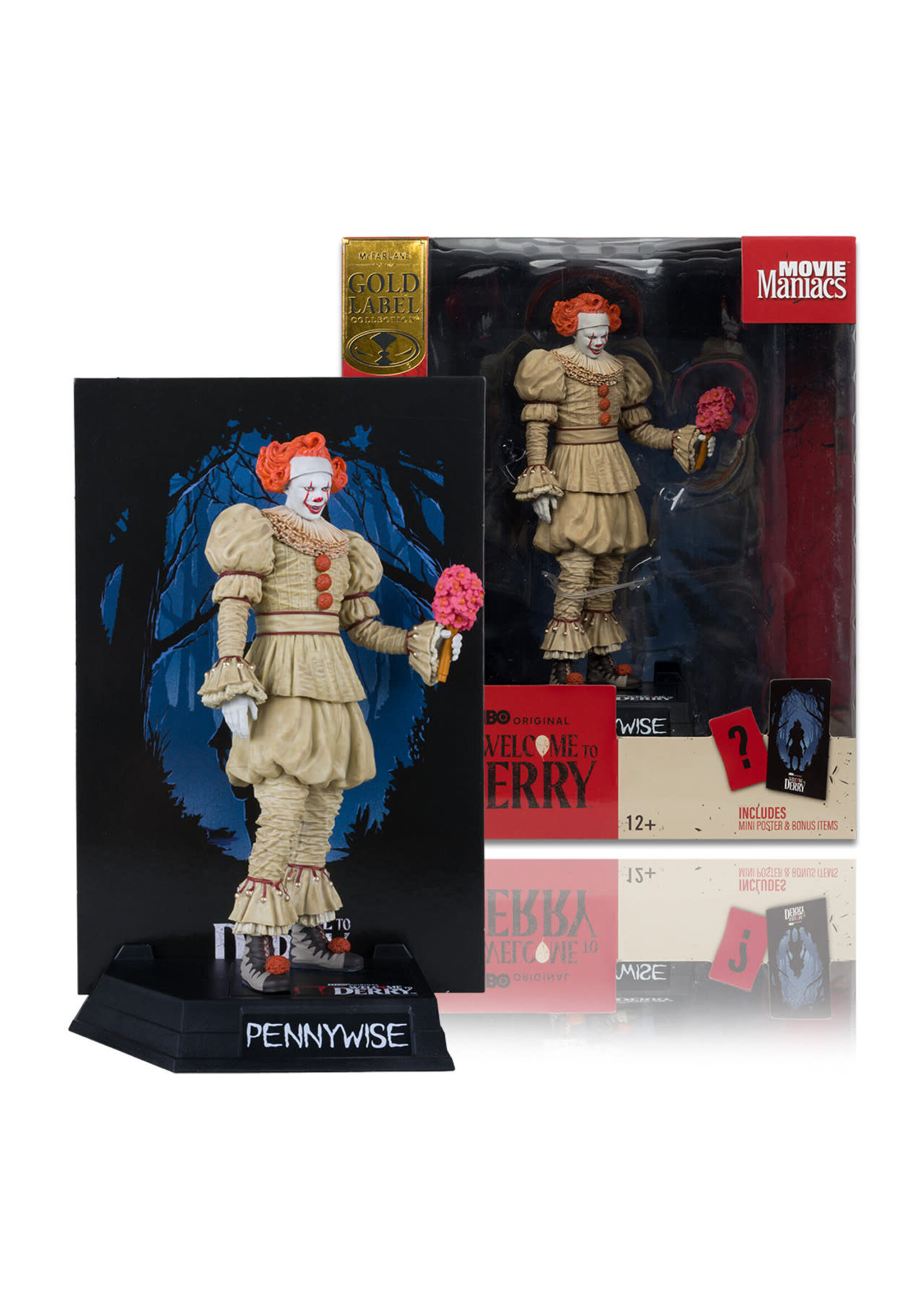 McFarlane toys Pennywise: Flashback (Welcome to Derry) 6" Posed Figure Gold Label