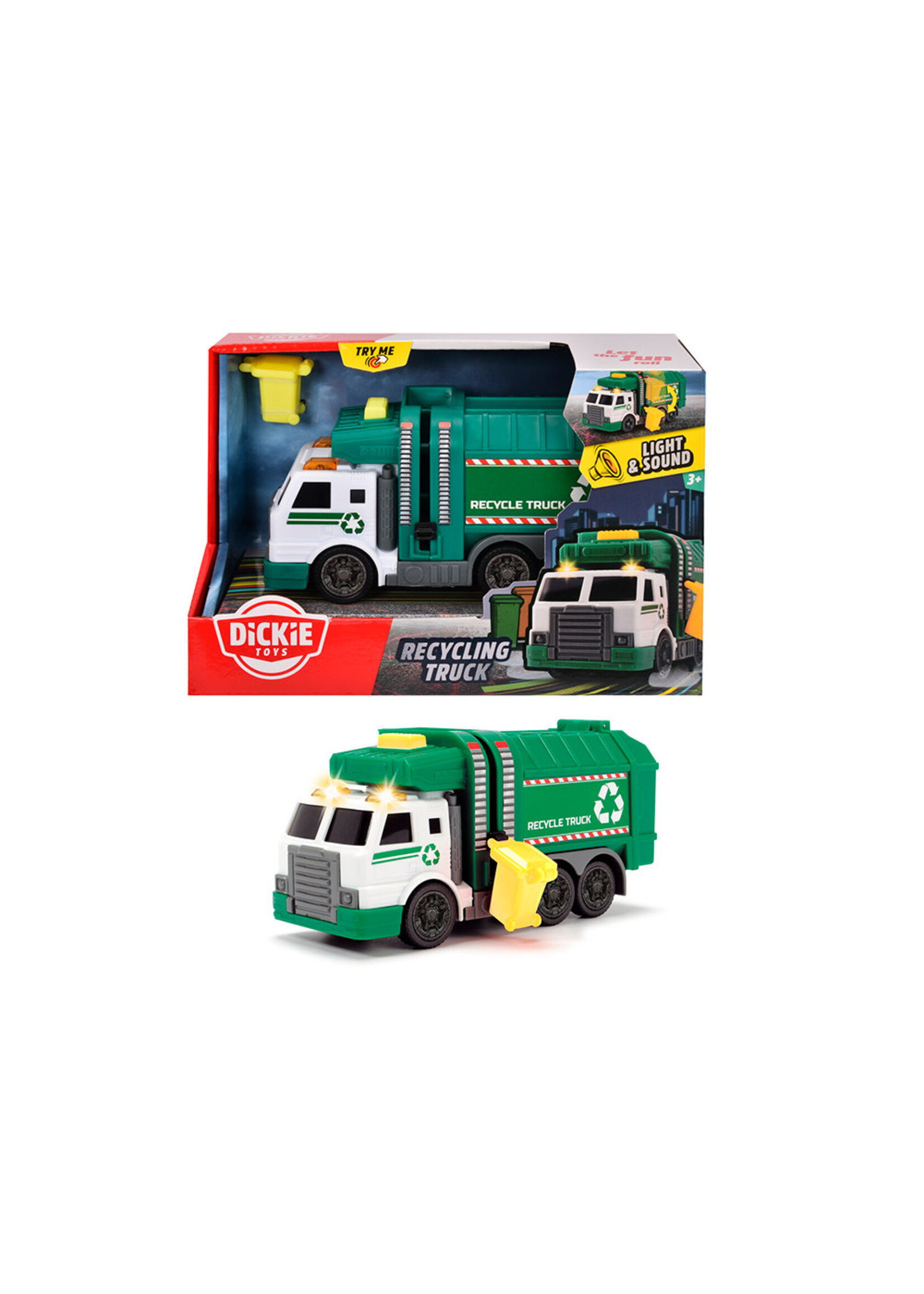 Dickie Toys City Heroes - Camion de recyclage Sons et lumières 15 cm