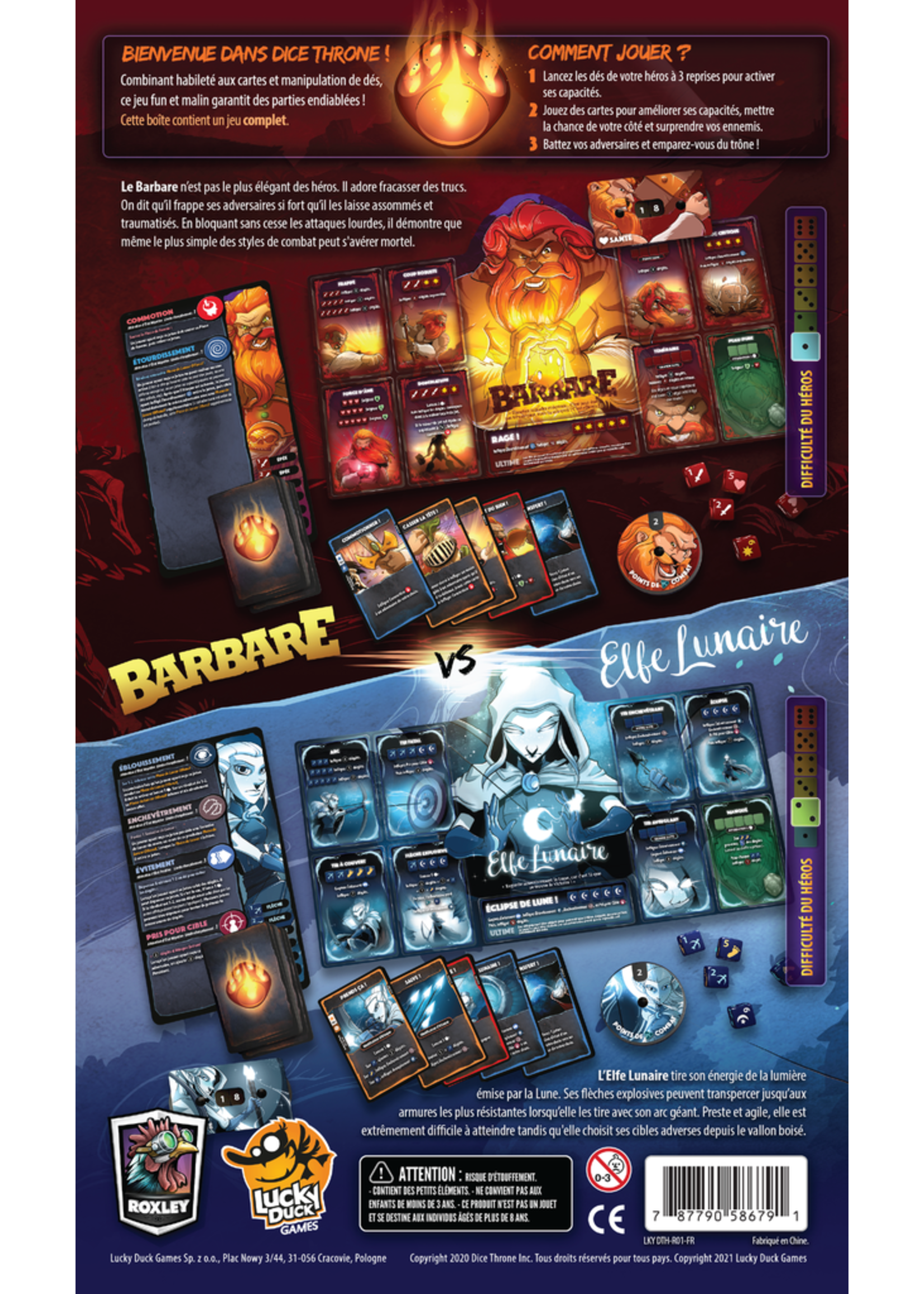Dice Throne Dice Throne Sais.1 : Barbare vs. Elfe Lunaire - FR