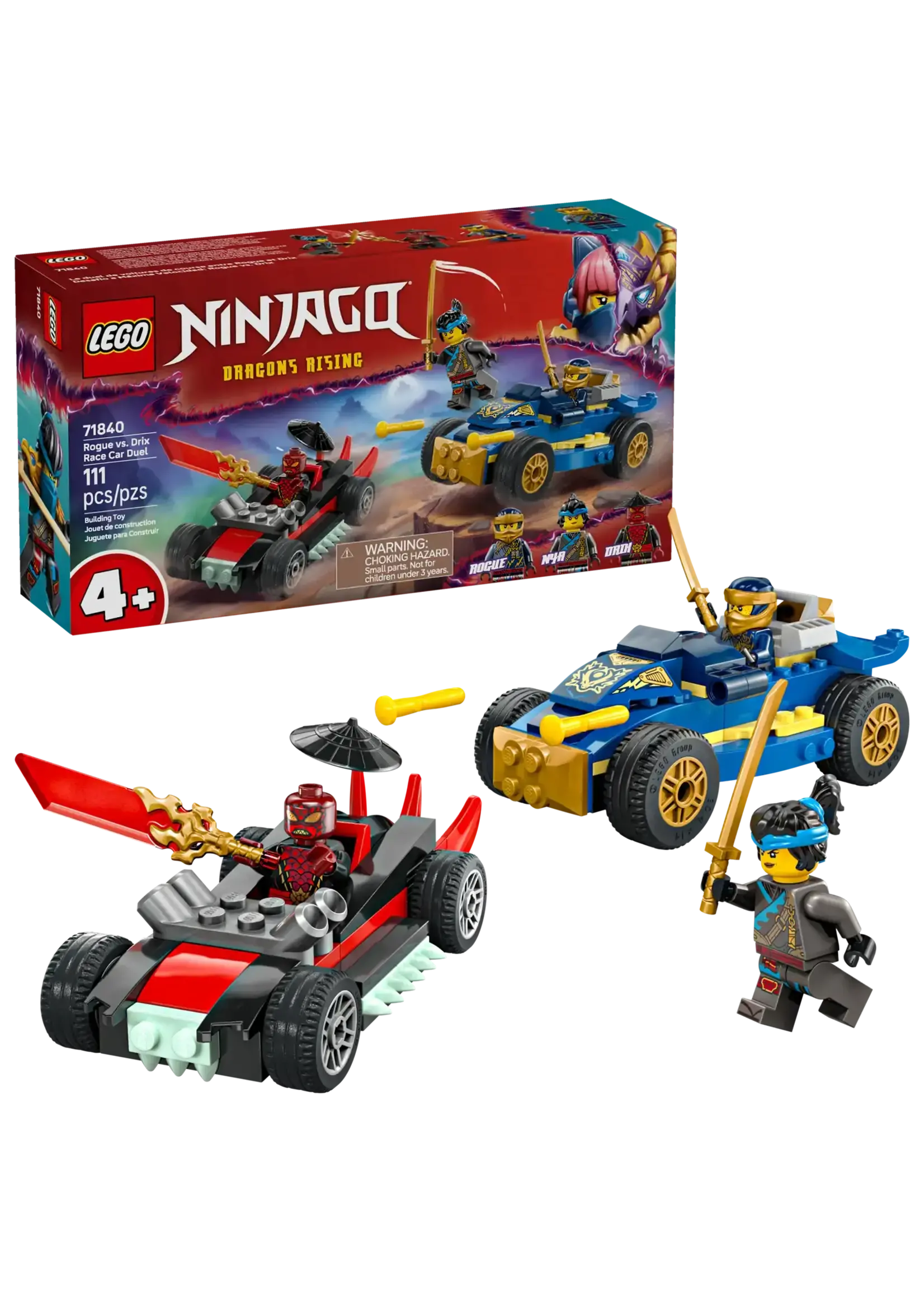 LEGO Le duel de voitures de course entre Rogue et Drix - 71840