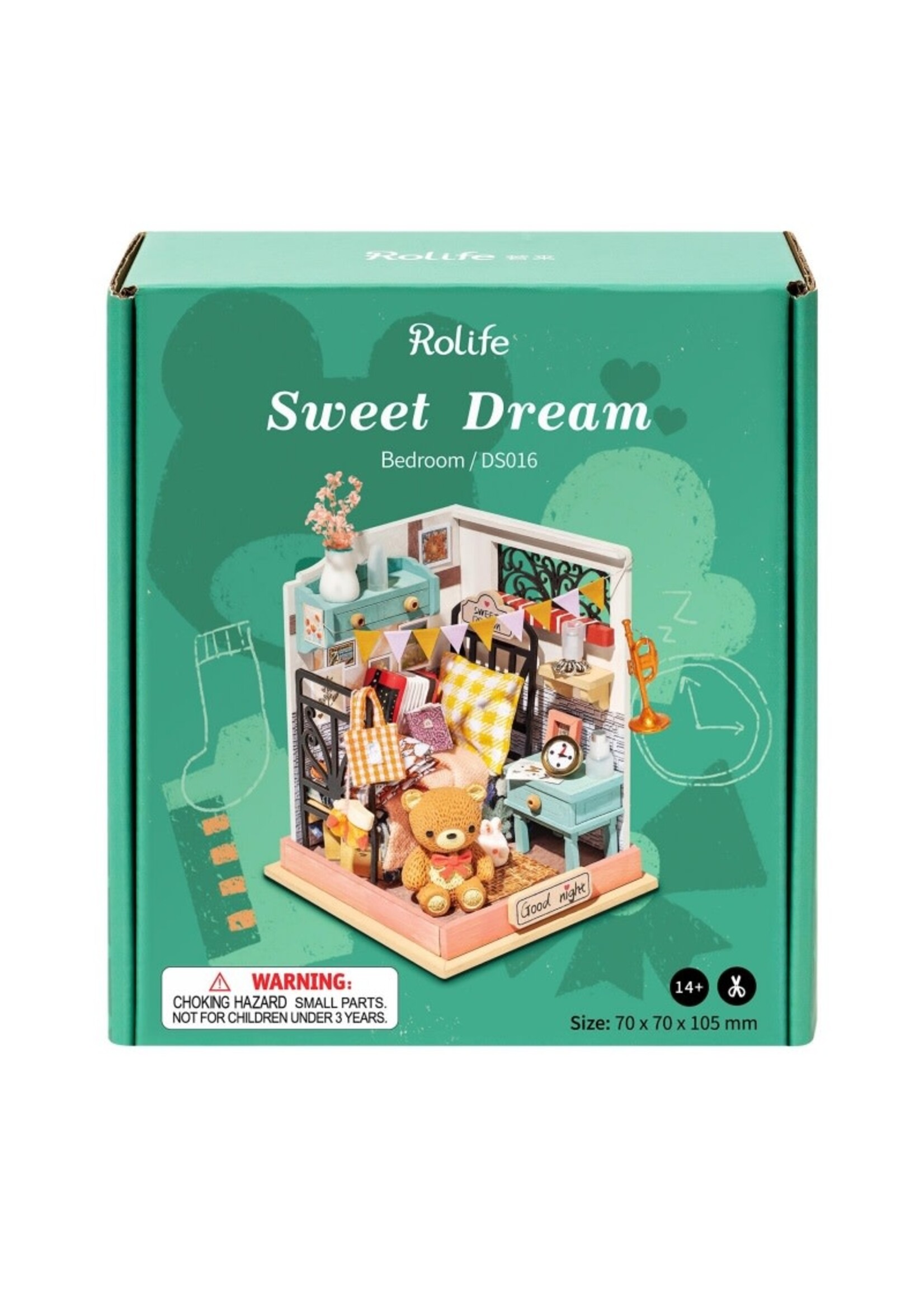 Robotime ROBOTIME  -  ROLIFE  -  SWEET DREAM BEDROOM - DOLLHOUSE MINIATURE -LITTLE & WARM SPACE SERIES