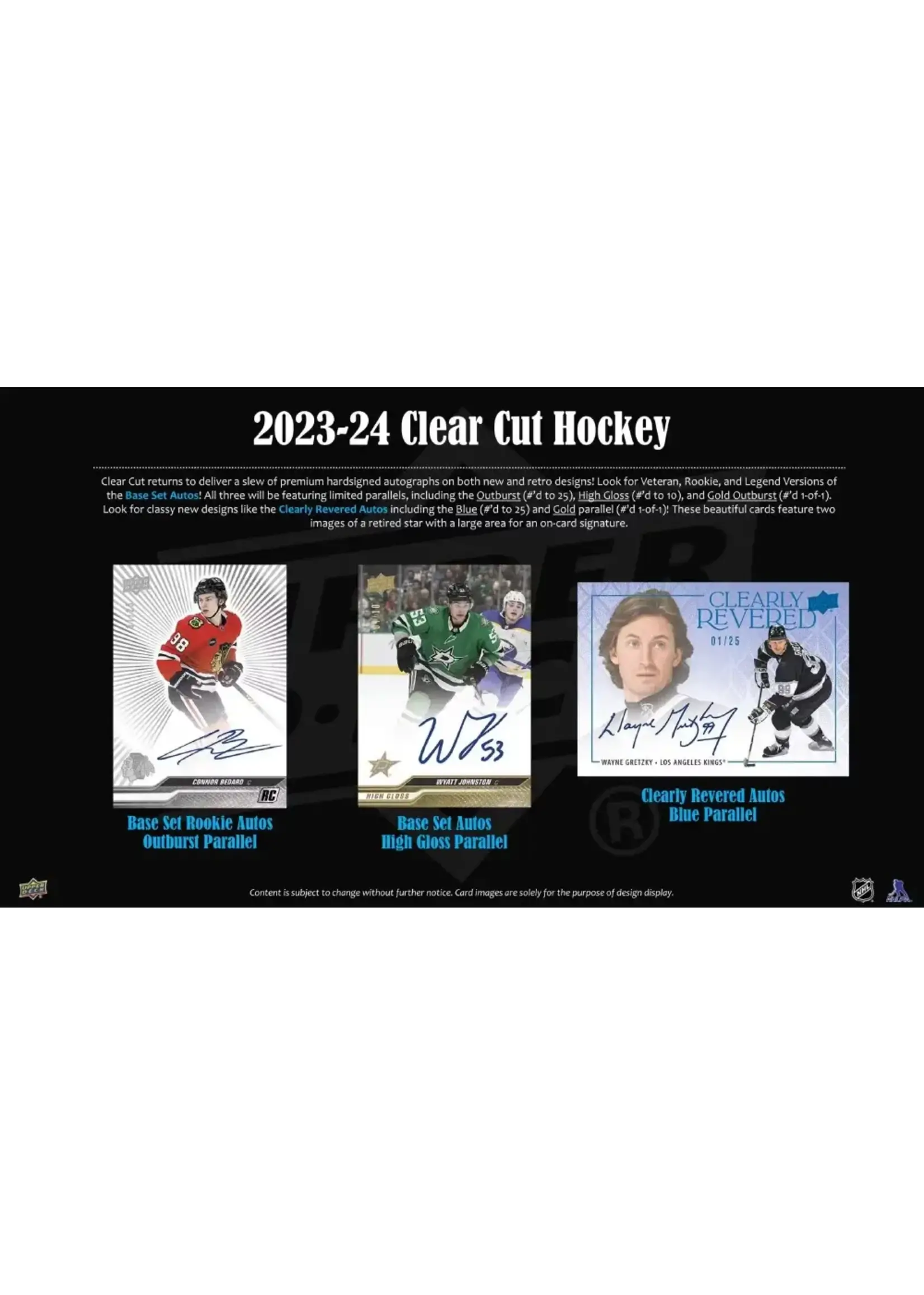 Upper Deck 2023-24 HOCKEY  -  UPPER DECK CLEAR CUT - HOBBY BOX
