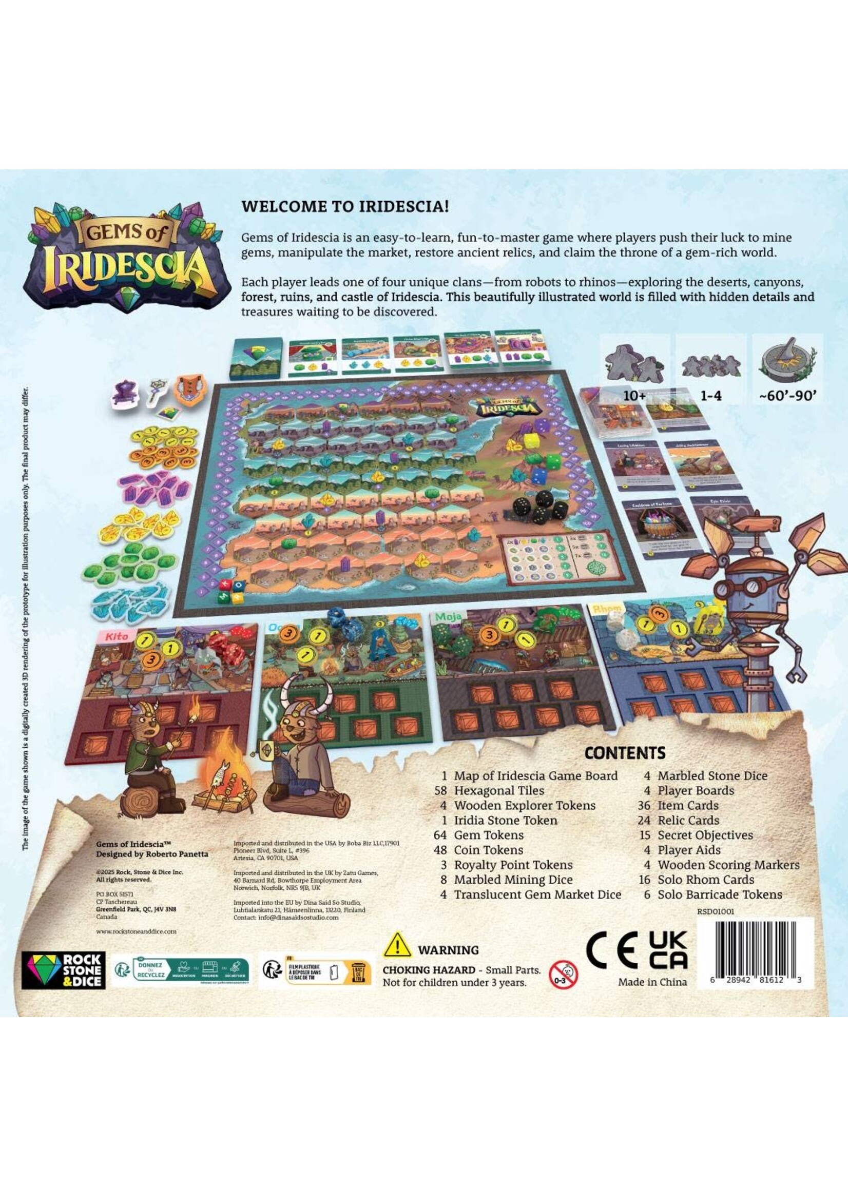 Rock Stone & Dice GEMS OF IRIDESCIA - STANDARD EDITION  -  BASE GAME (ENGLISH)
