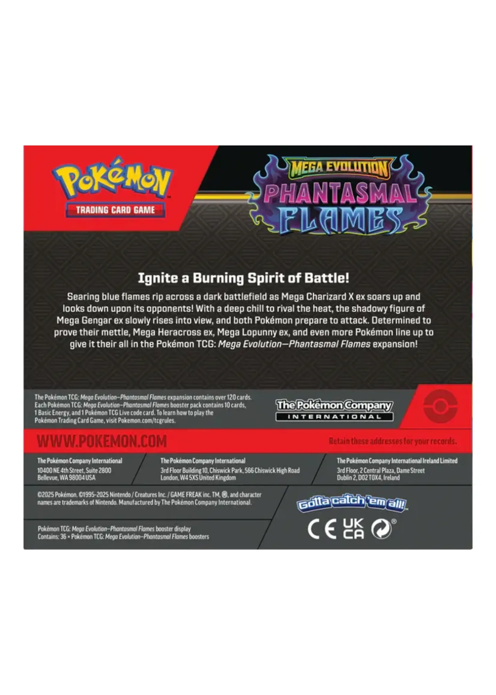 The Pokémon Company International Mega Evolution - Phantasmal Flames - Booster Box
