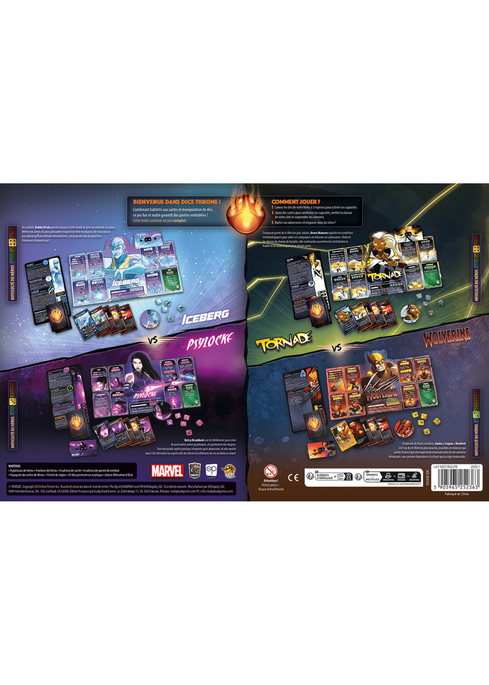 Dice Throne Marvel Dice Throne - X-Men : Ice Man vs. Psylocke vs. Storm vs. Wolverine - FR