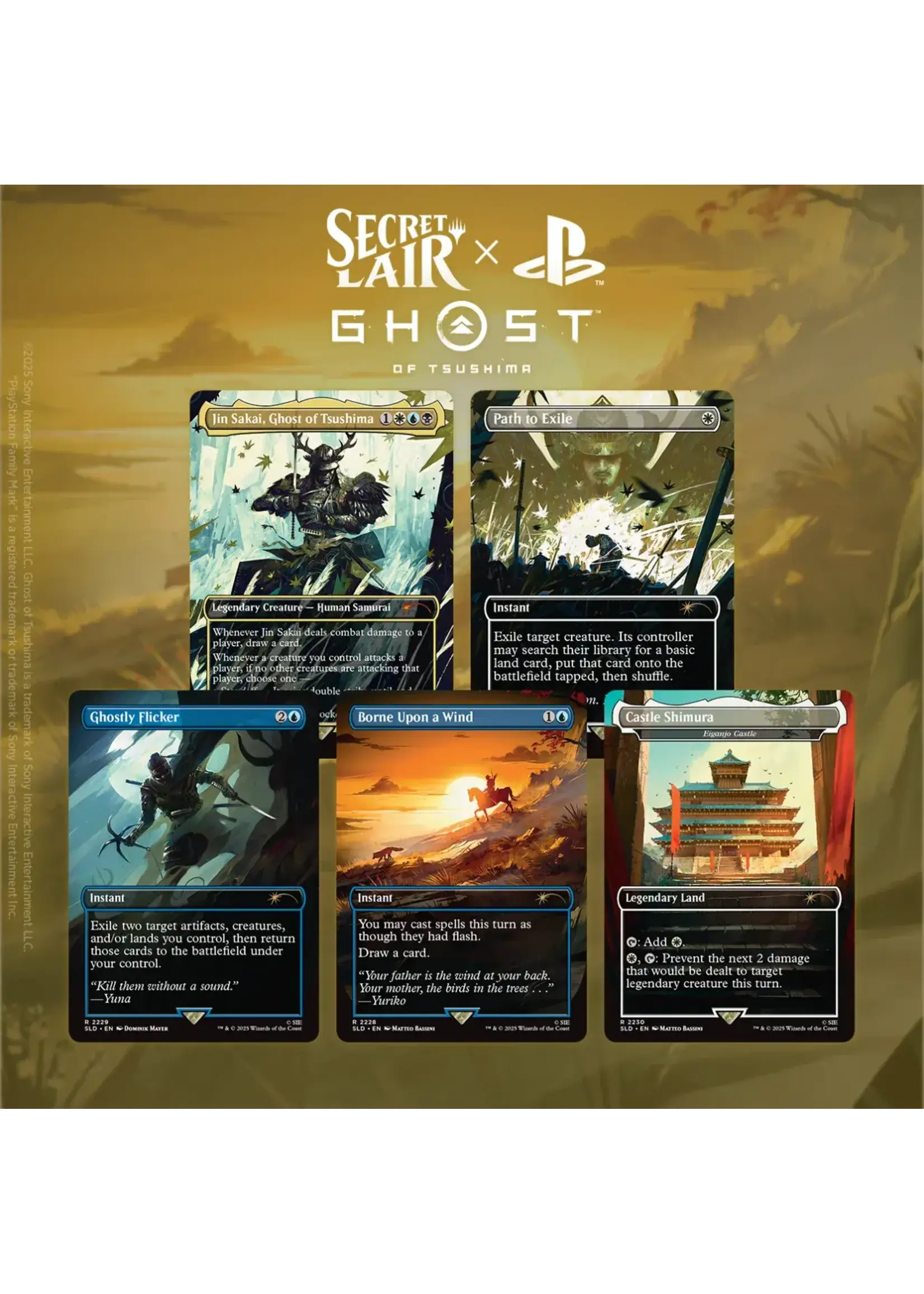 Magic the Gathering Secret Lair x Ghosts of Tsushima