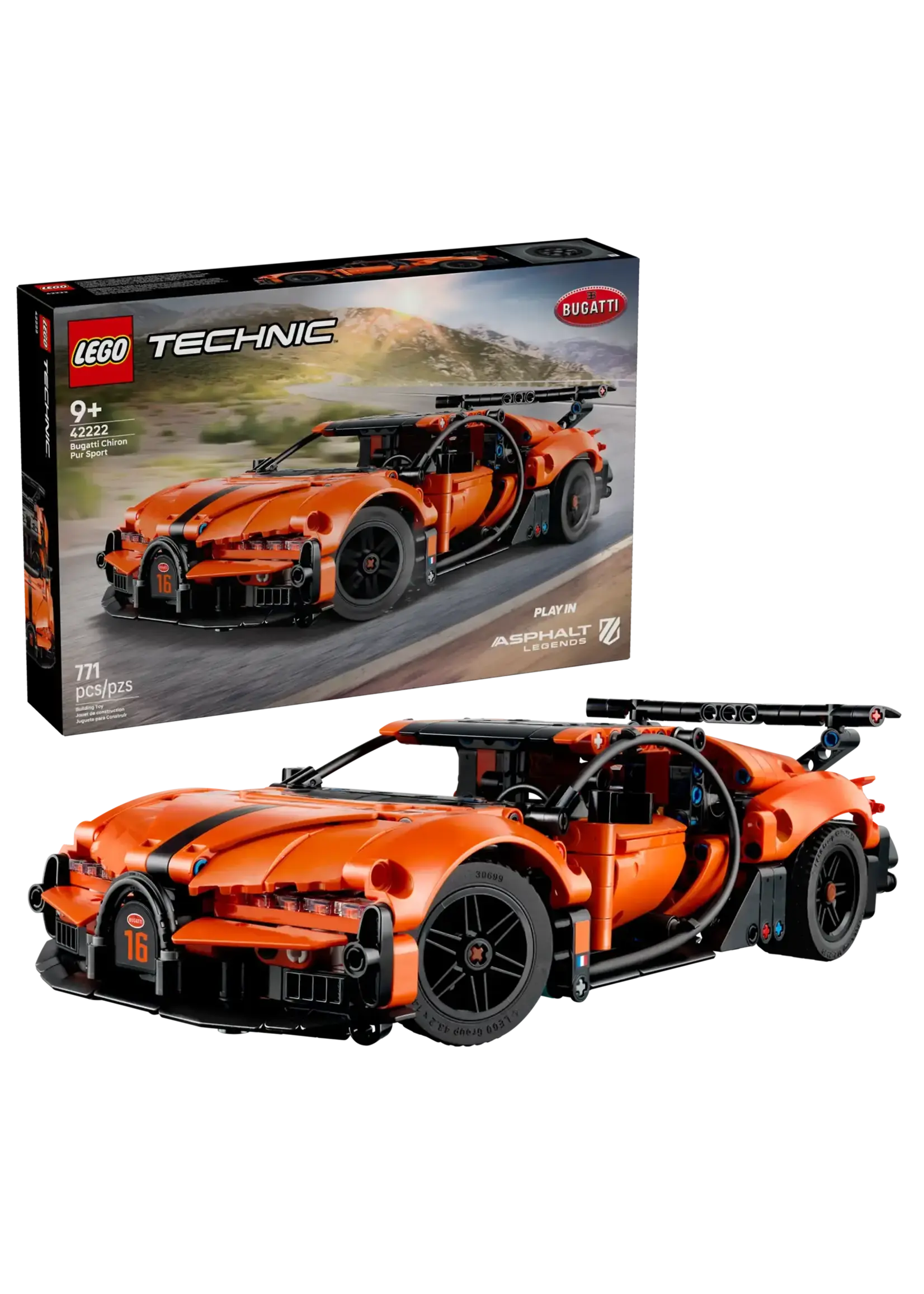 LEGO Bugatti Chiron Pur Sport Hypercar - 42222