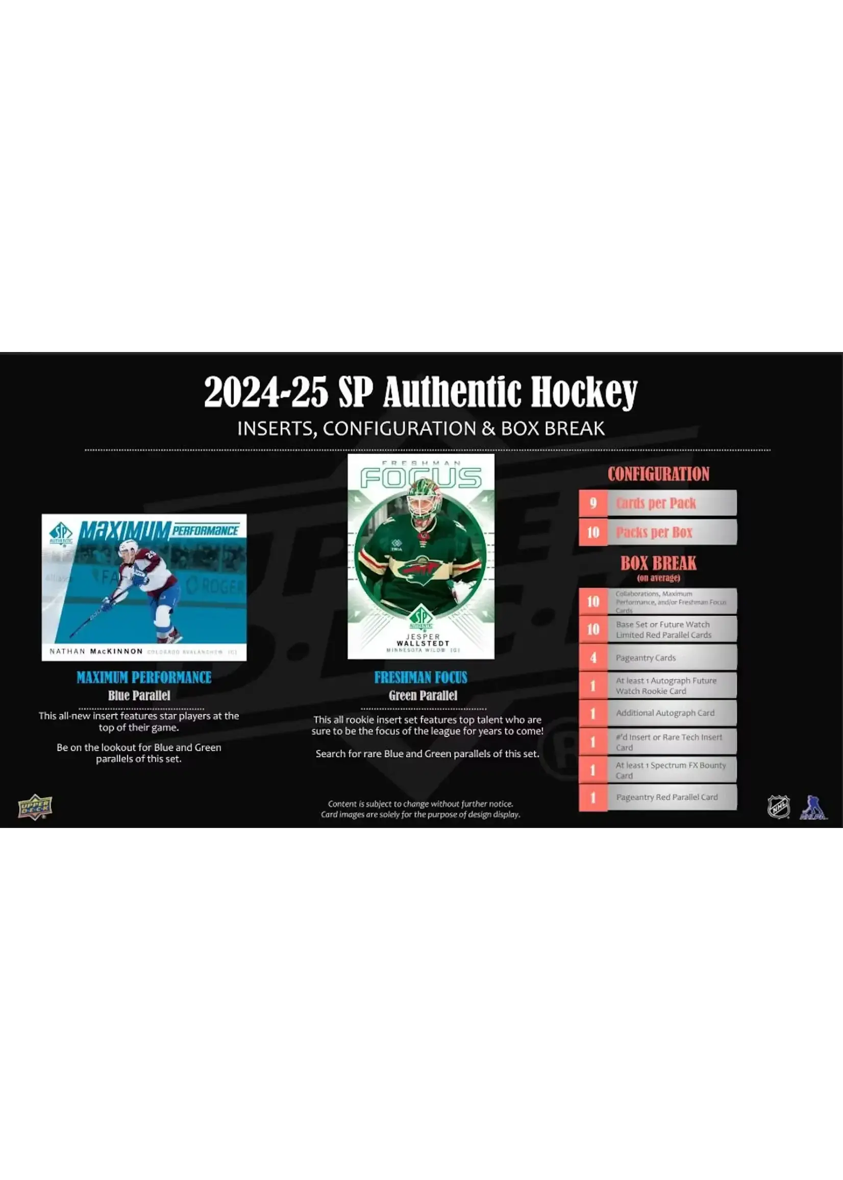 Upper Deck 2024-25 Upper Deck SP Authentic Hockey Hobby Box