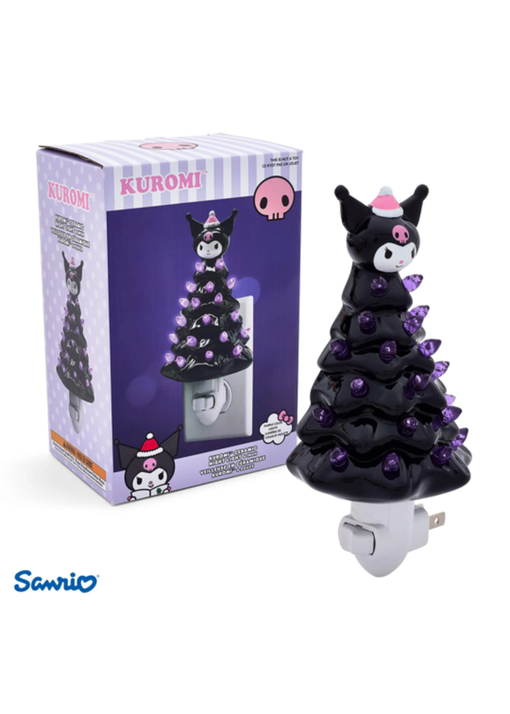 Ukonic HOLIDAY CHRISTMAS TREE PLUG IN NIGHT LIGHT - 6” - HELLO KITTY KUROMI