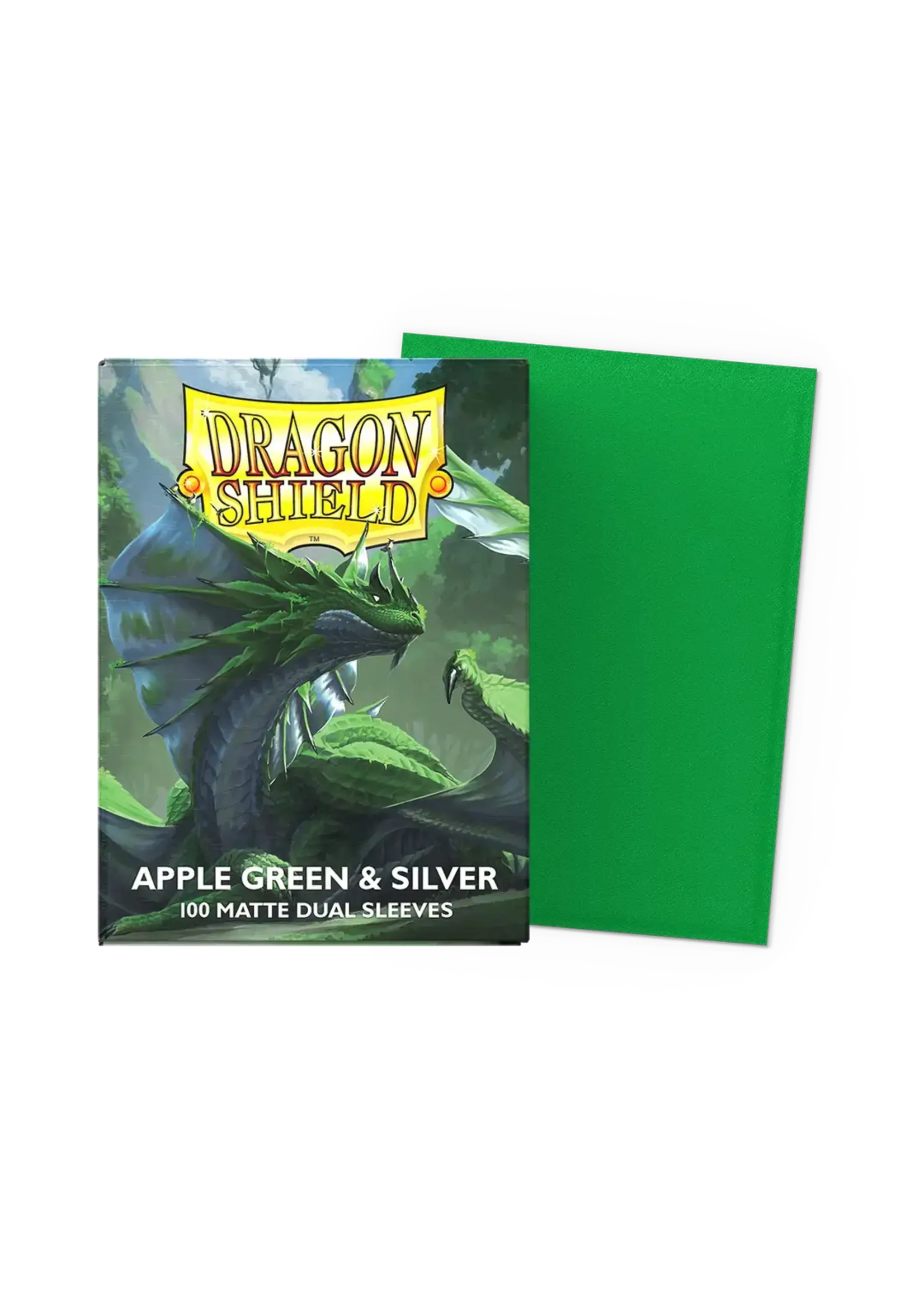 Dragon Shield Apple Green & Silver - Matte Dual Sleeves