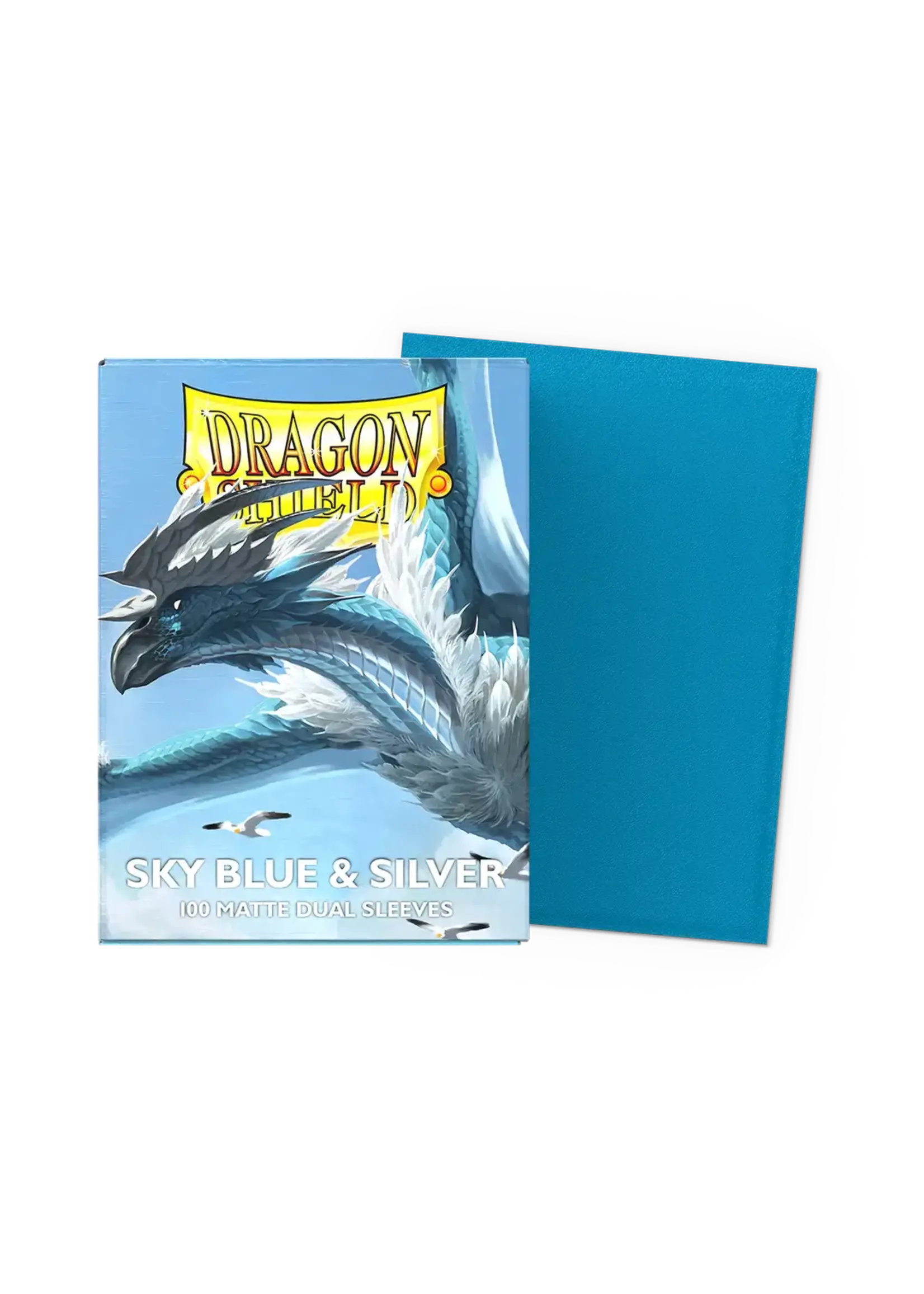 Dragon Shield Sky Blue & Silver - Matte Dual Sleeves