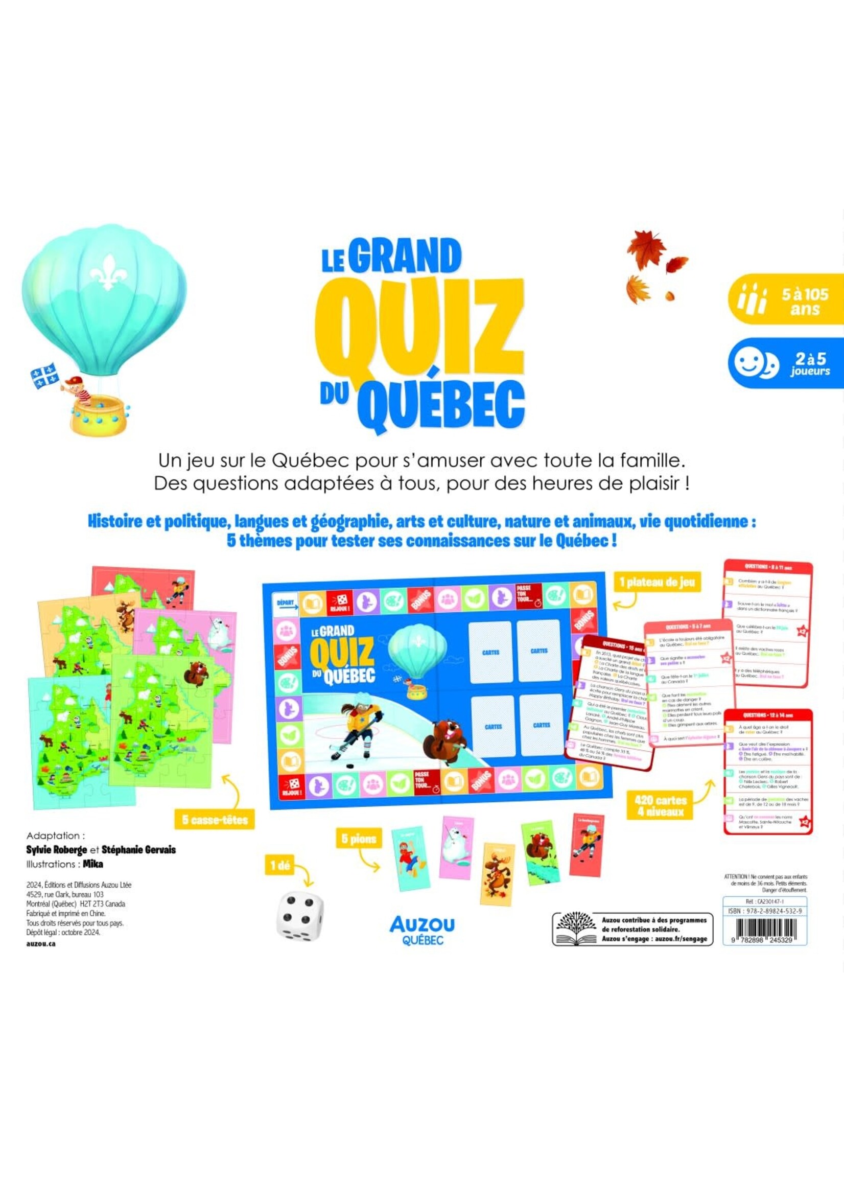 Auzou Le grand quiz du Québec