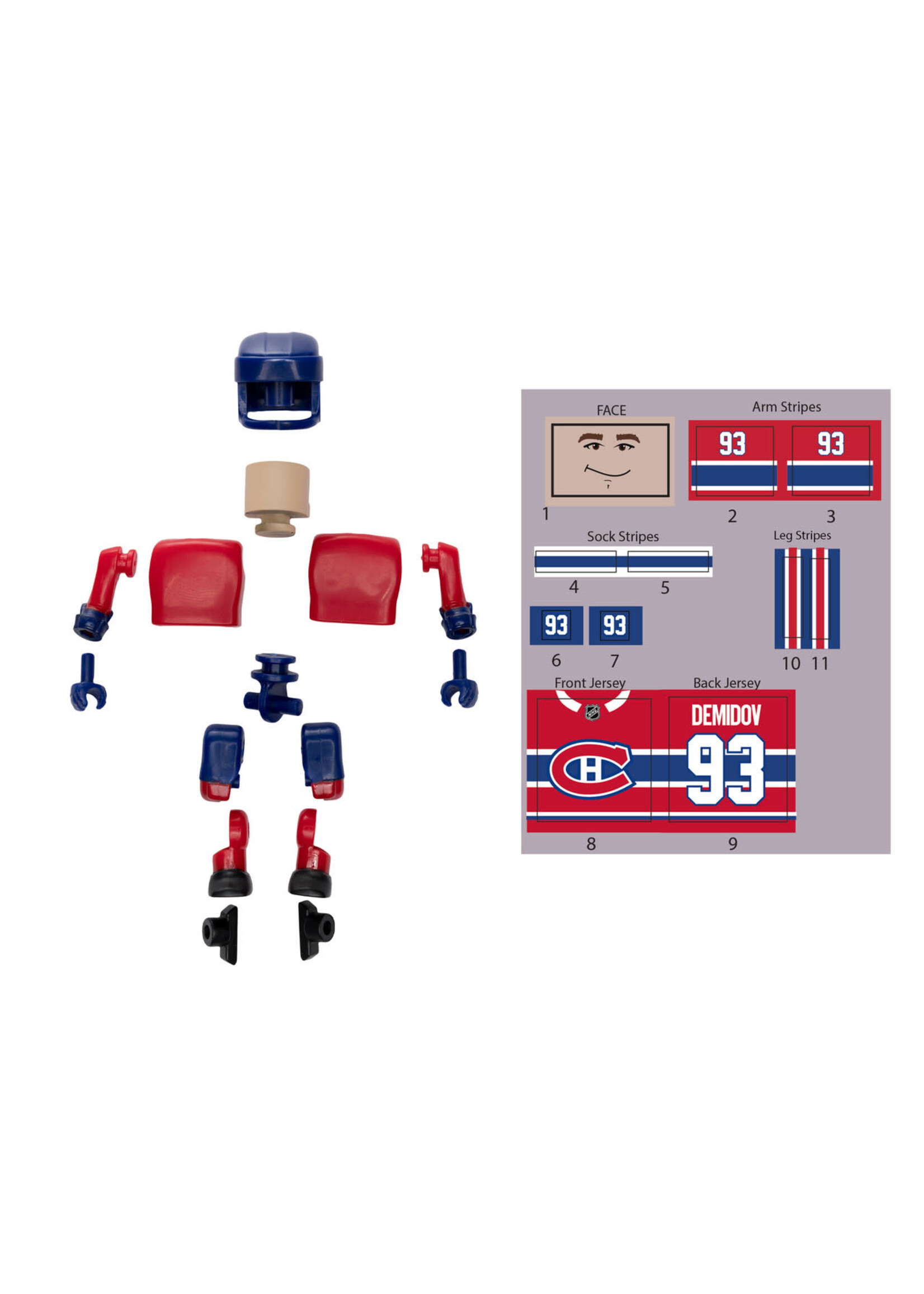 McFarlane toys Ivan Demidov (Montreal Canadiens) Construct-a-Figure