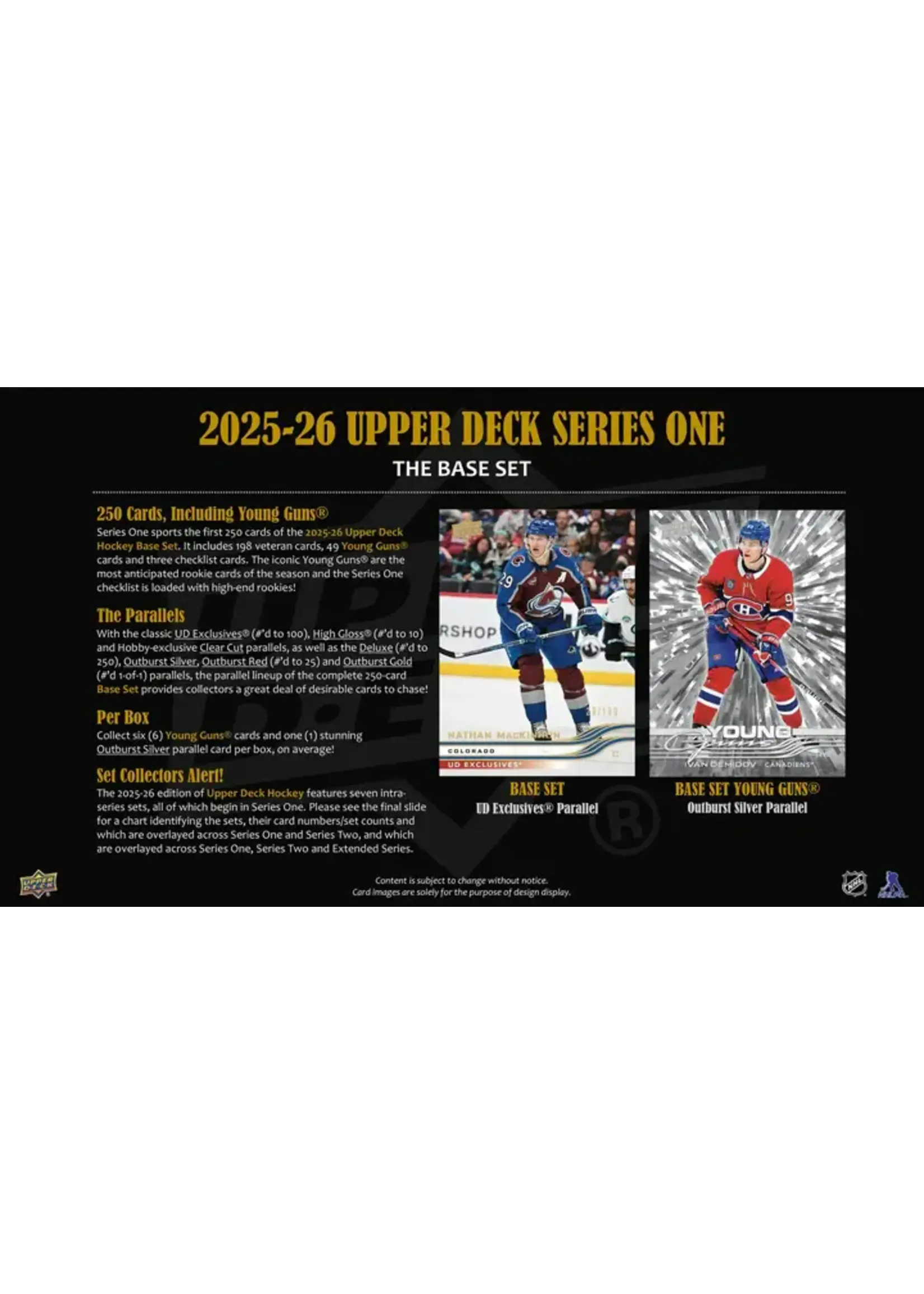 Upper Deck 2025-26 Upper Deck Series 1 Hockey Hobby Box
