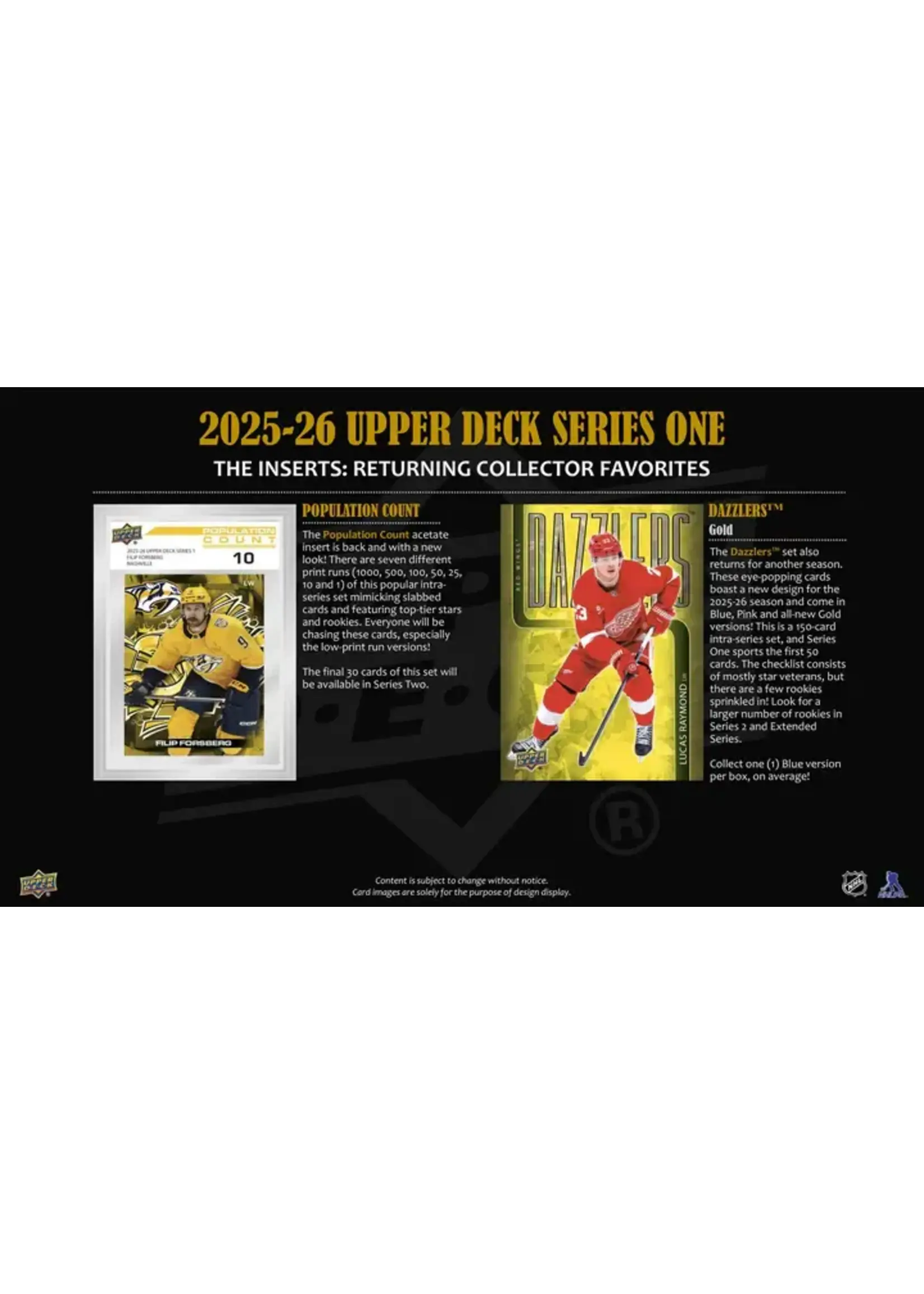 Upper Deck 2025-26 Upper Deck Series 1 Hockey Hobby Box