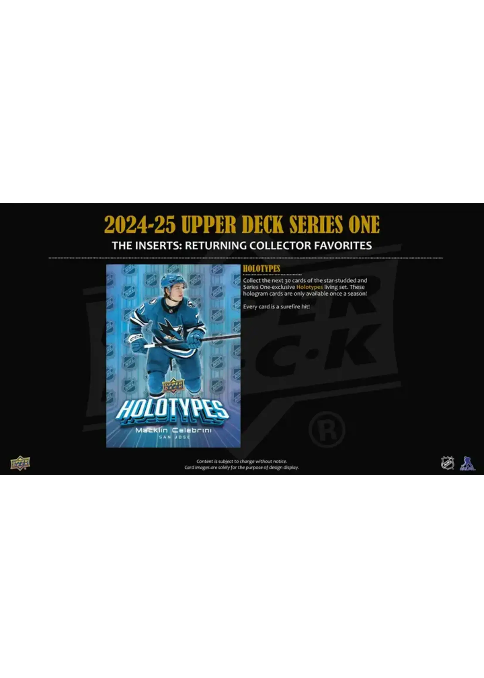 Upper Deck 2025-26 Upper Deck Series 1 Hockey Hobby Box