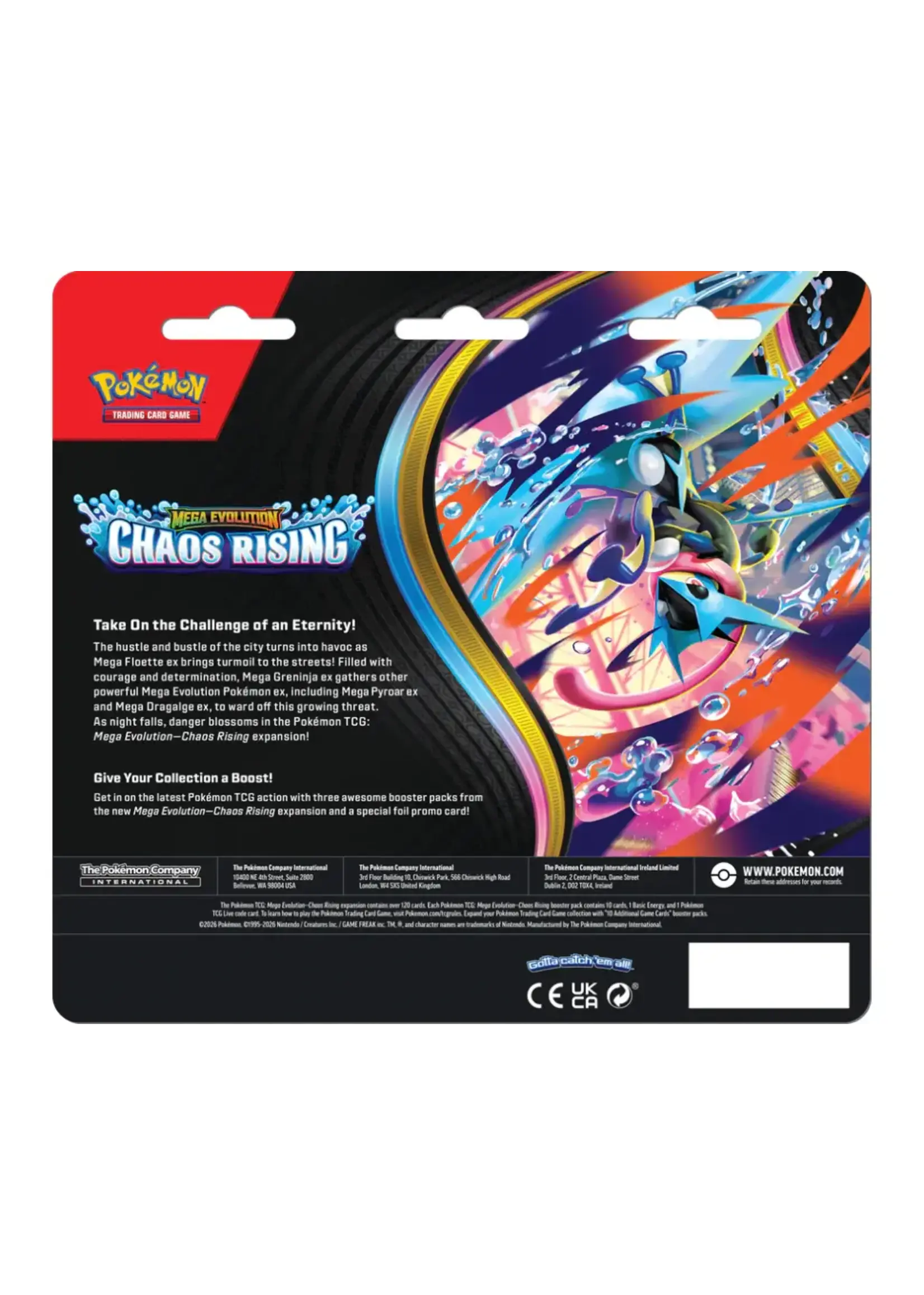 The Pokémon Company International Pokemon - Mega Evolution - Chaos Rising - 3 Pack Blister