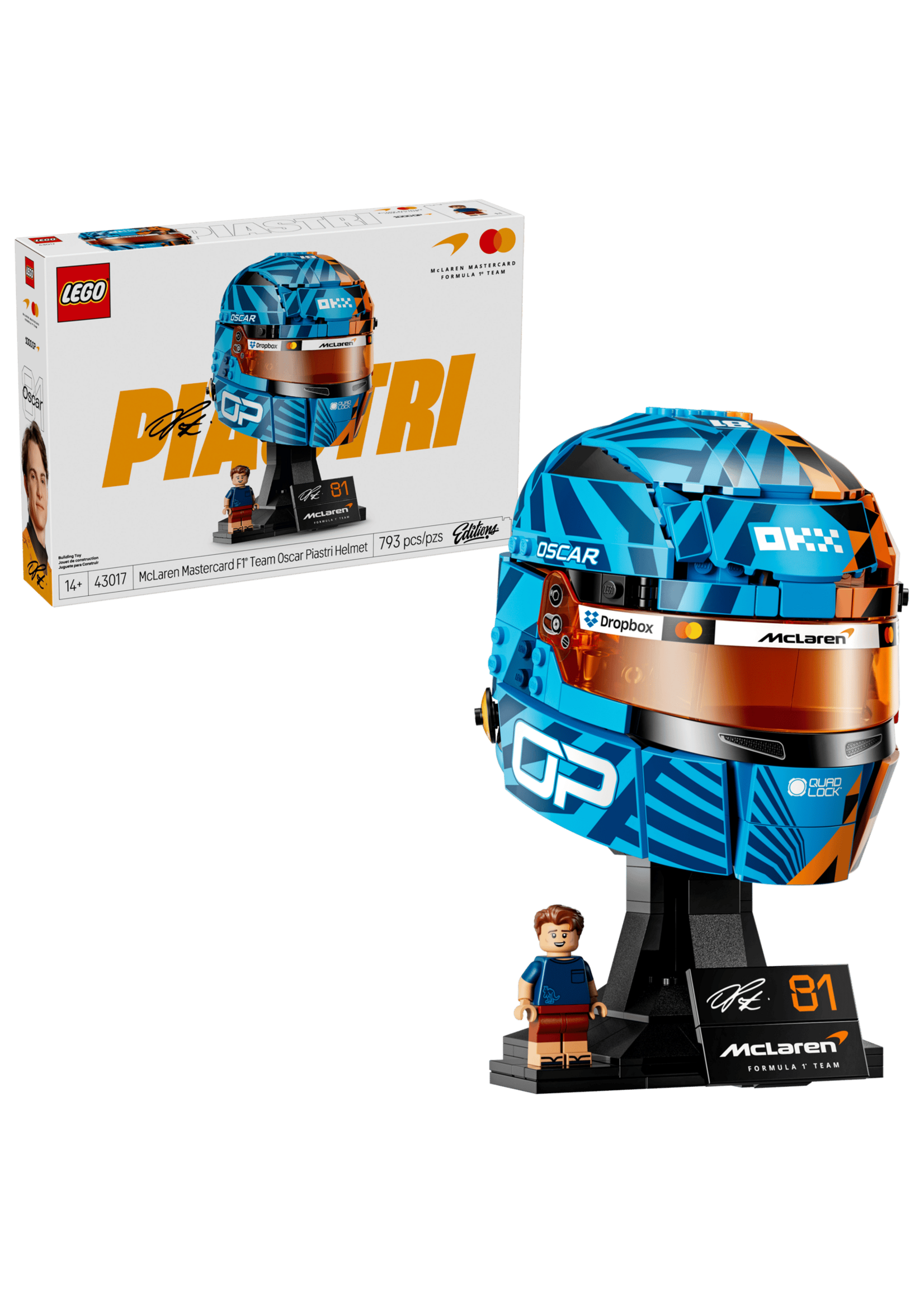 LEGO McLaren Mastercard F1® Team Oscar Piastri Helmet - 43017
