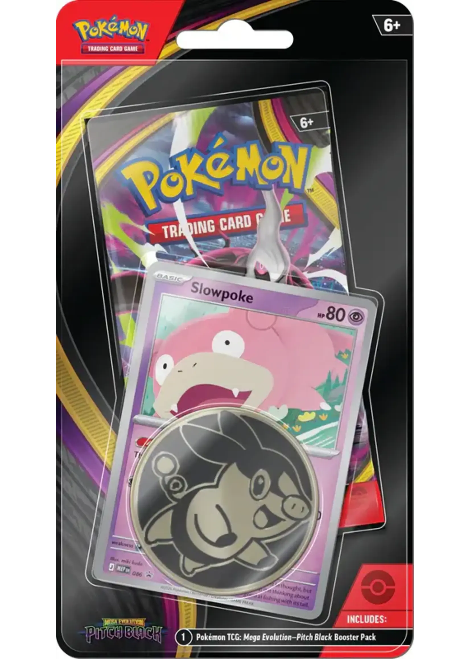 The Pokémon Company International Pokémon TCG: Mega Evolution - Pitch Black - Checklane Blister - Slowpoke Promo Card