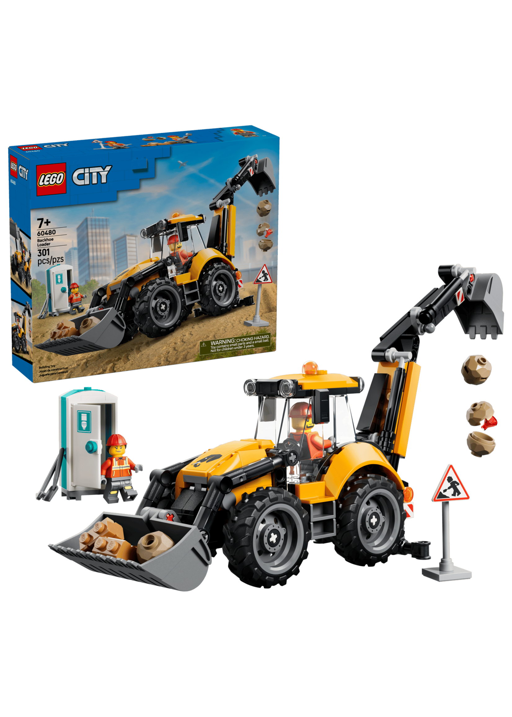 LEGO Yellow Backhoe Loader - 60480