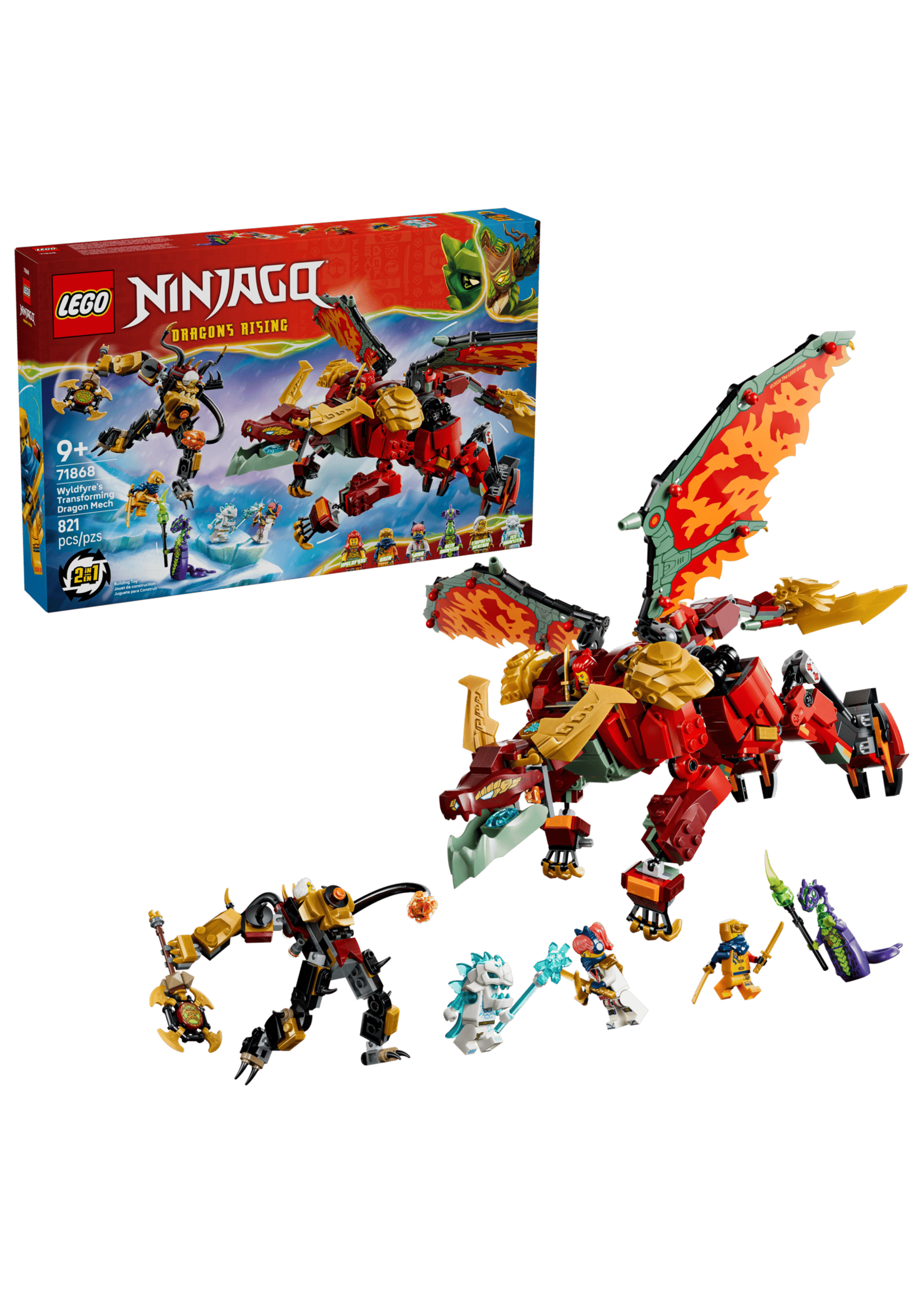LEGO Wyldfyre's Transforming Dragon Mech - 71868