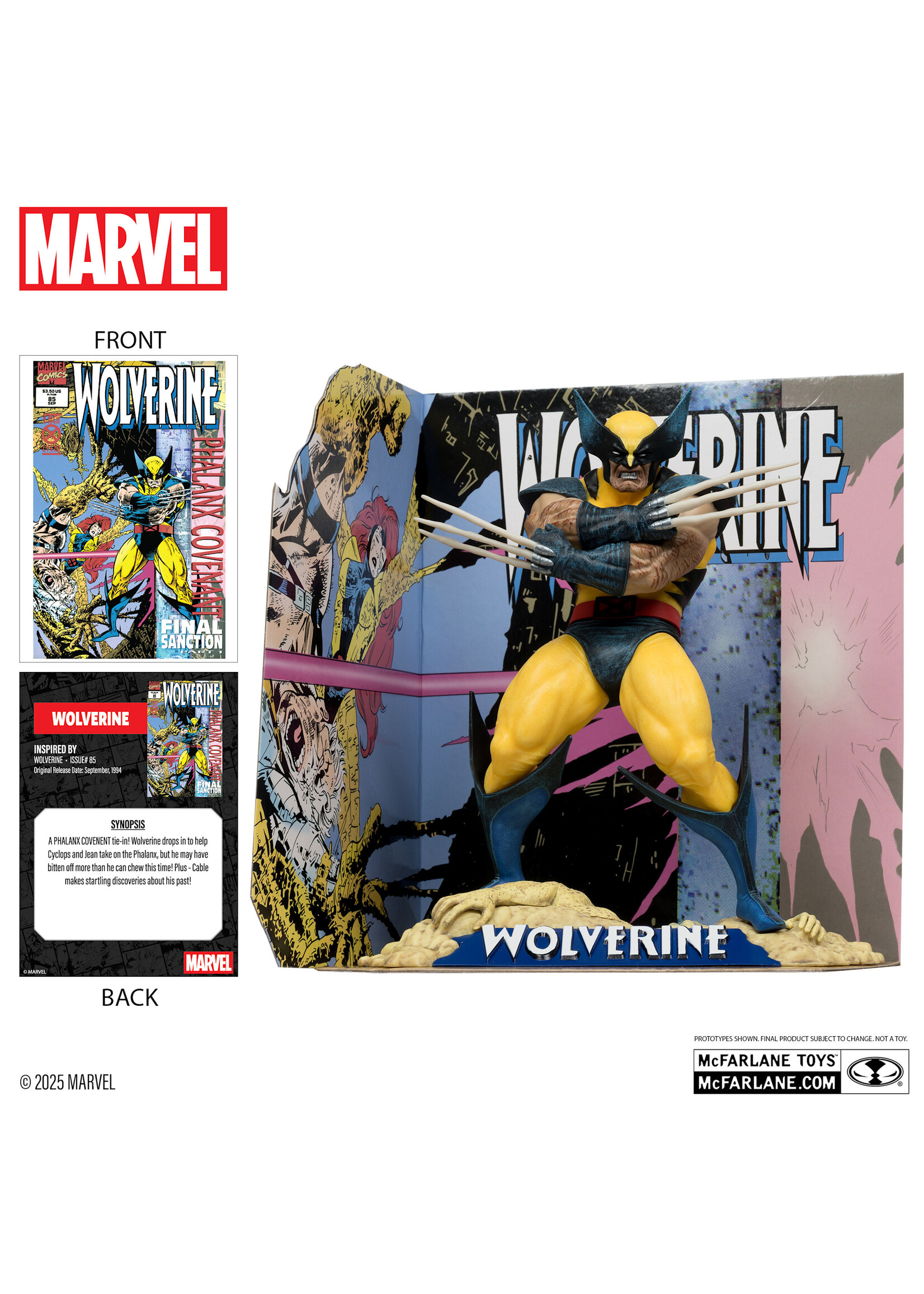 McFarlane toys MCFARLANE TOYS  -  WOLVERINE WITH SCENE (WOLVERINE #85) FIGURE 1/10