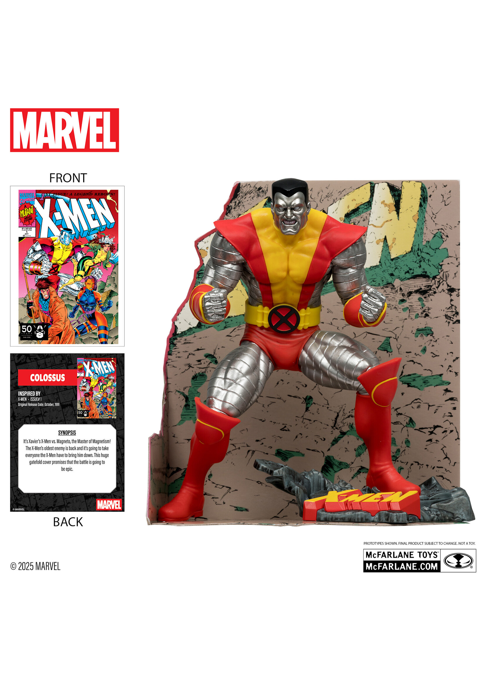 McFarlane toys MCFARLANE TOYS  -  COLOSSUS WITH SCENE (X-MEN #1) FIGURE 1/10 - PLATINUM EDITION - MARVEL COLLECTION